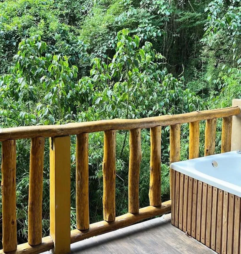 Balcony/Terrace in La Aldea De La Selva Lodge