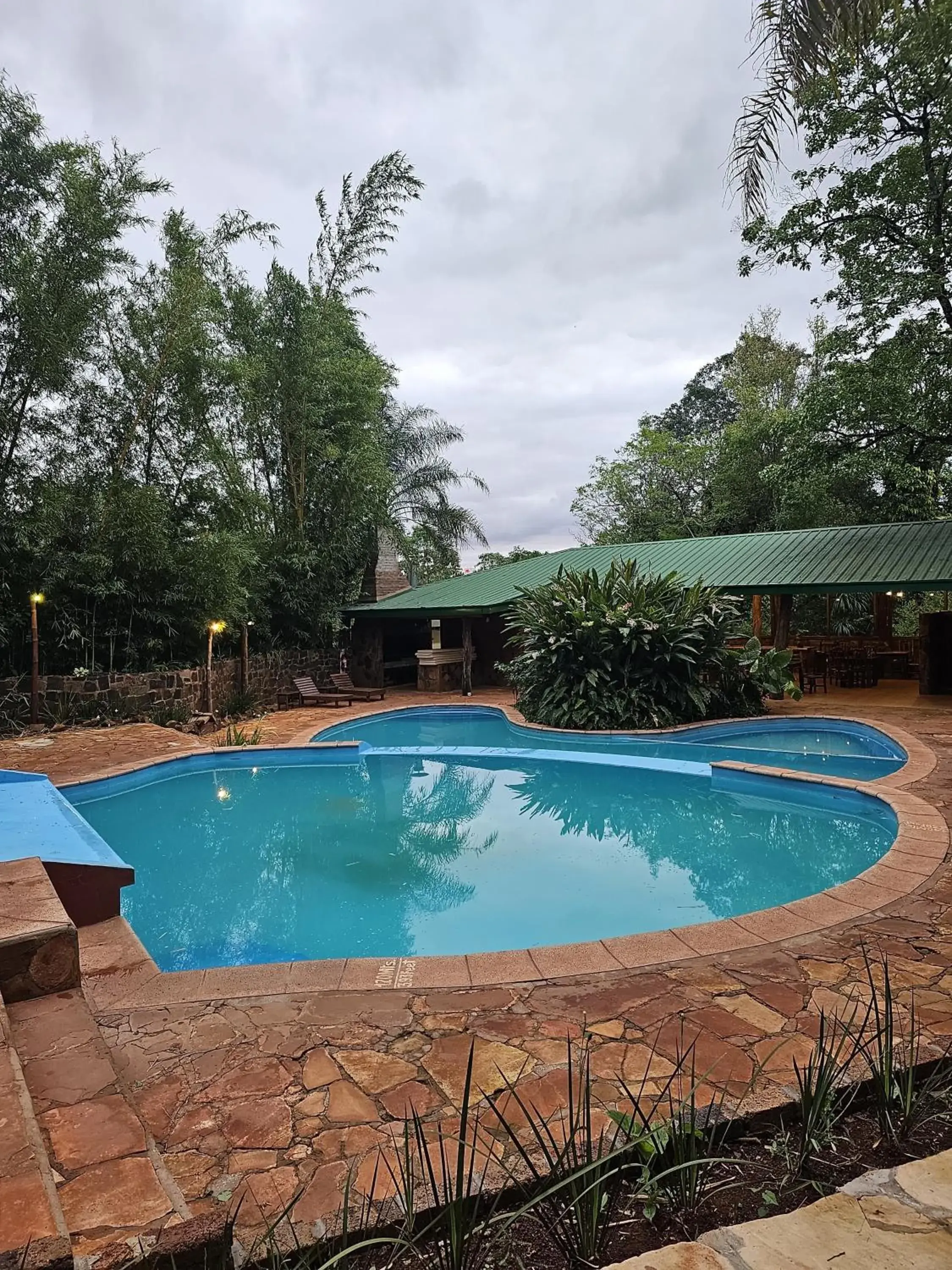 Pool view in La Aldea De La Selva Lodge Pool view in La Aldea De La Selva Lodge