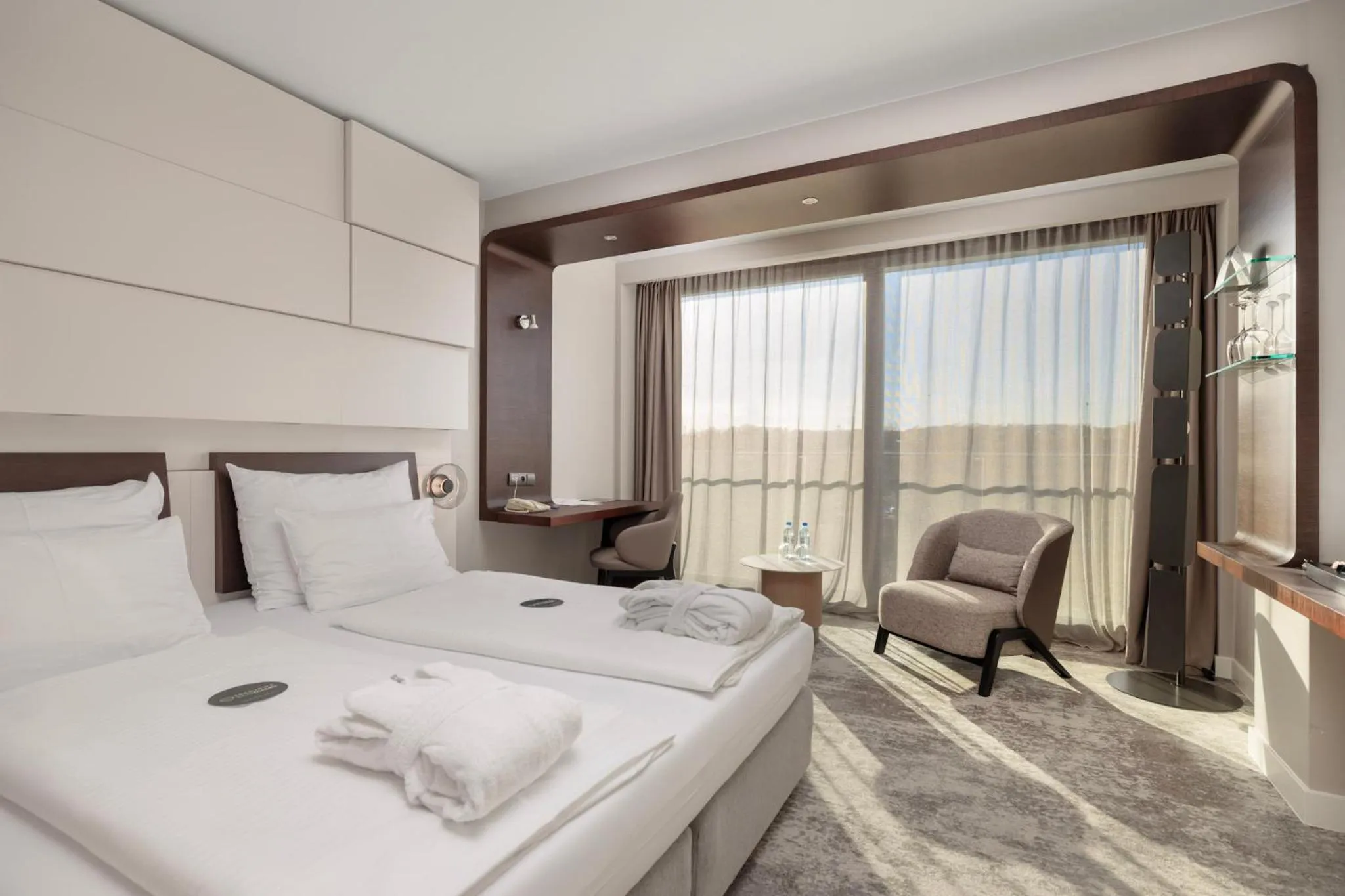 Bedroom, Bed in Marine Hotel by Zdrojowa