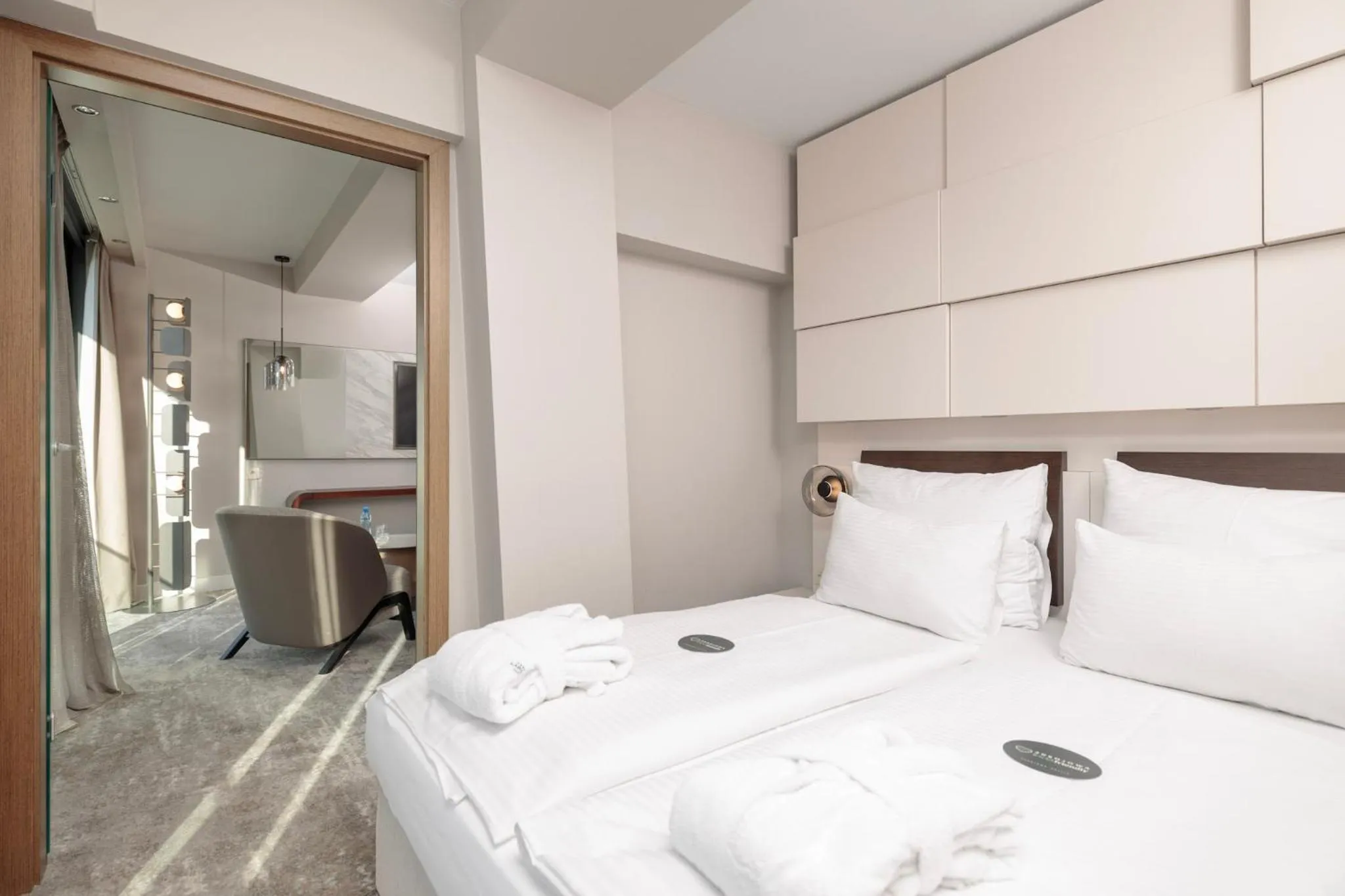 Bedroom, Bed in Marine Hotel by Zdrojowa