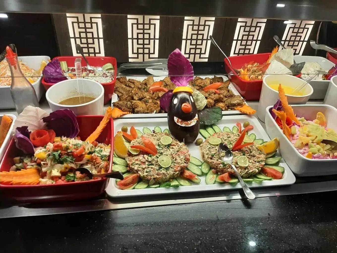 Buffet breakfast in Falcon Naama Star Hotel Buffet breakfast in Falcon Naama Star Hotel