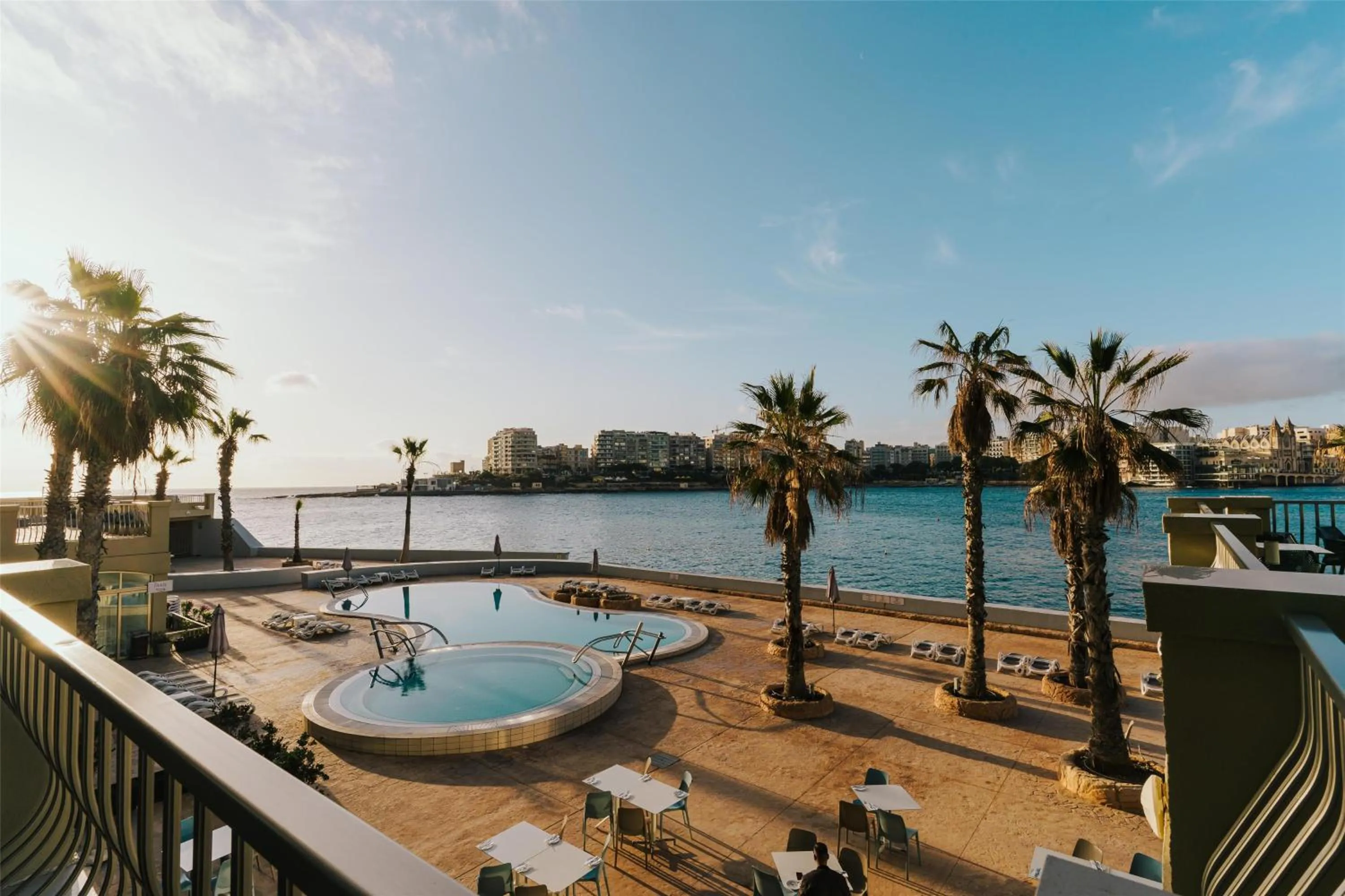 Pool view in Cavalieri Hotel Malta, a member of Radisson Individuals