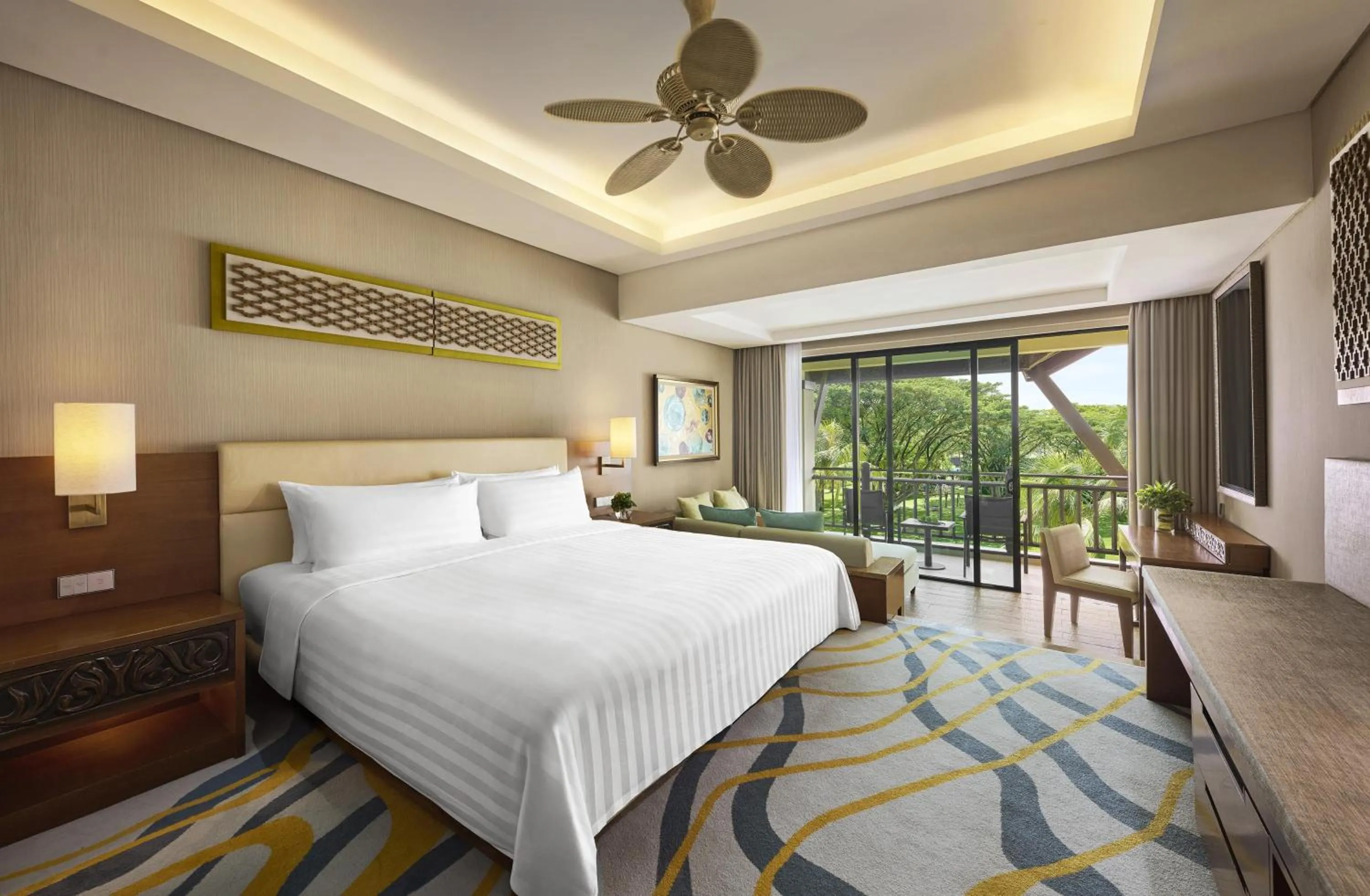 Bedroom, Bed in Shangri-La Rasa Ria, Kota Kinabalu