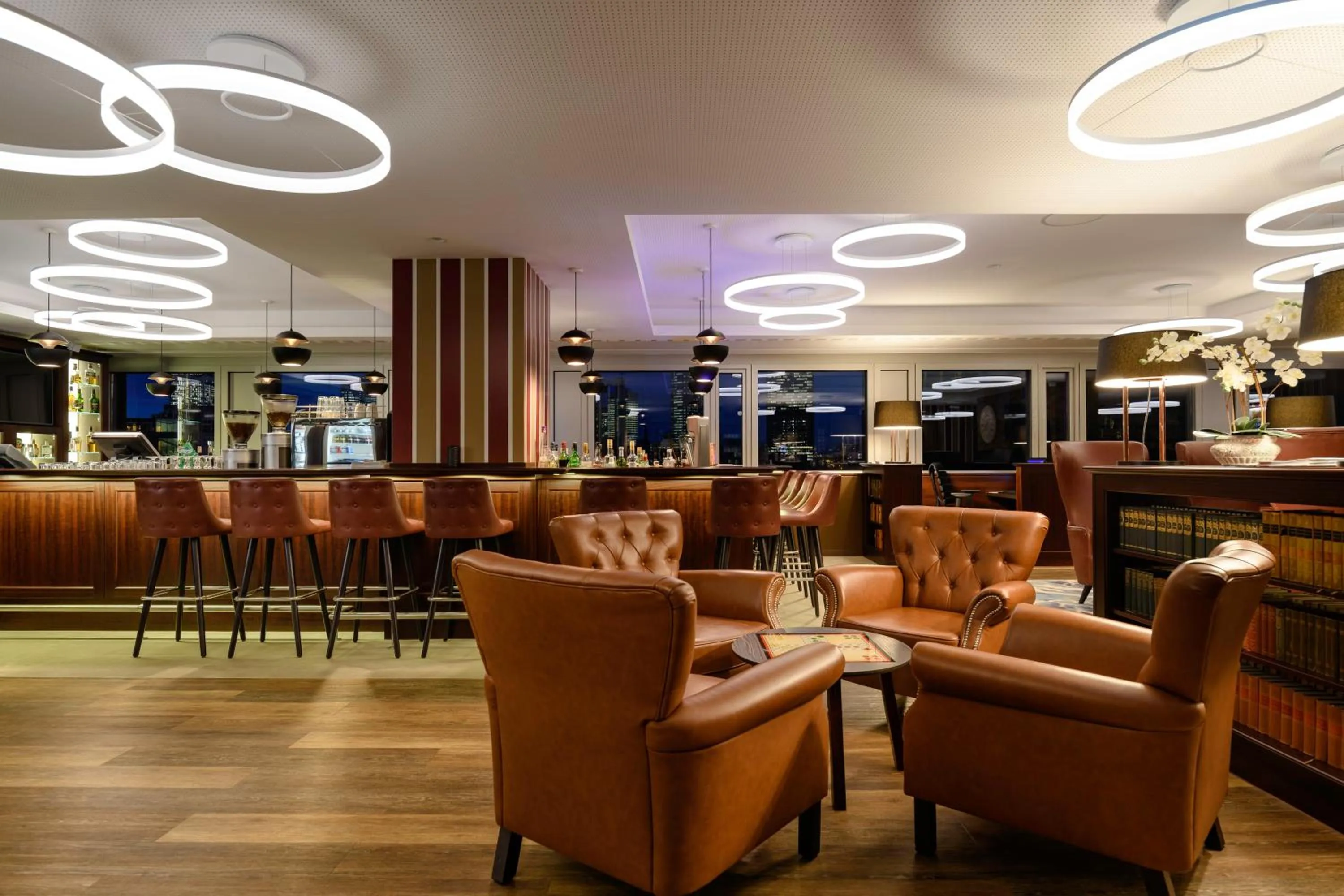 Lounge or bar in Aparthotel Adagio Frankfurt City Messe