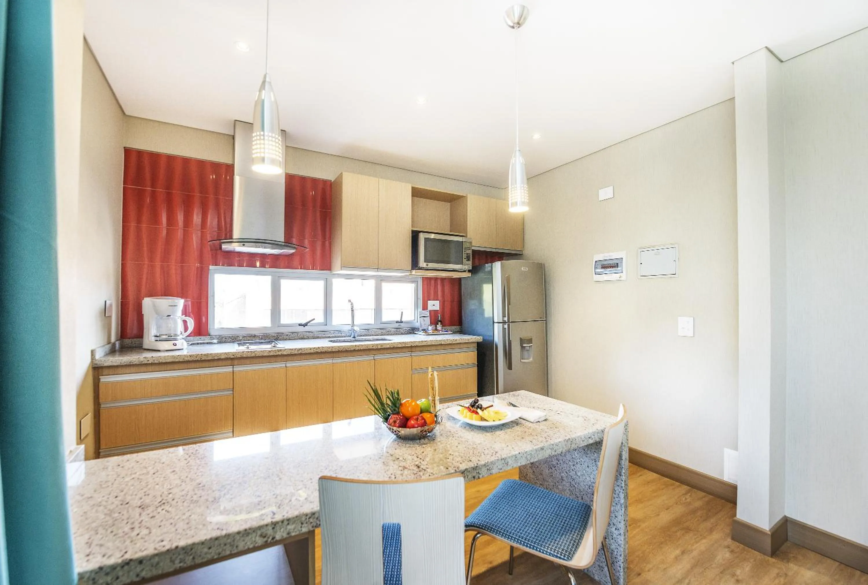 Kitchen or kitchenette in Hotel Plaza Suites