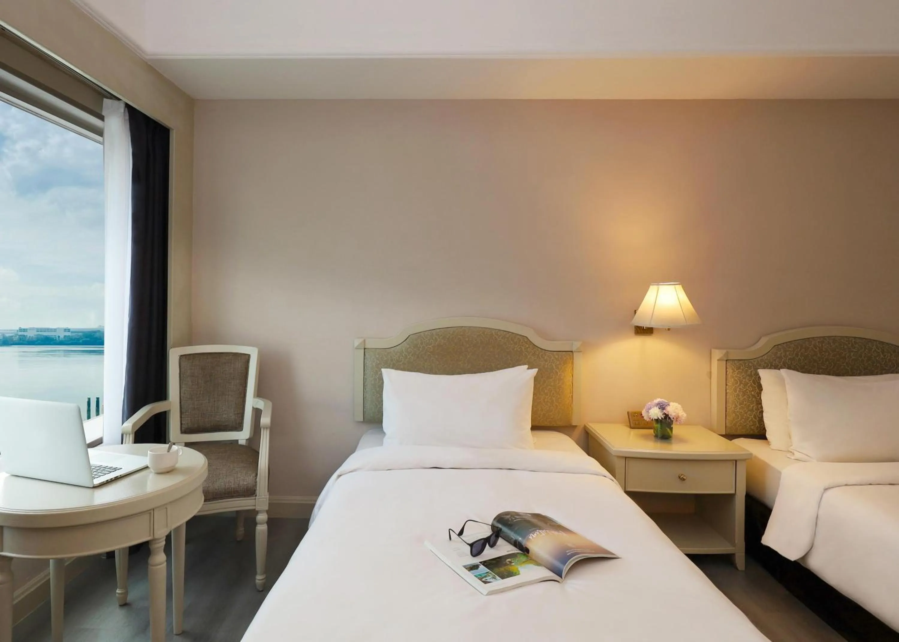 Sea view, Bed in Berjaya Waterfront Hotel, Johor Bahru