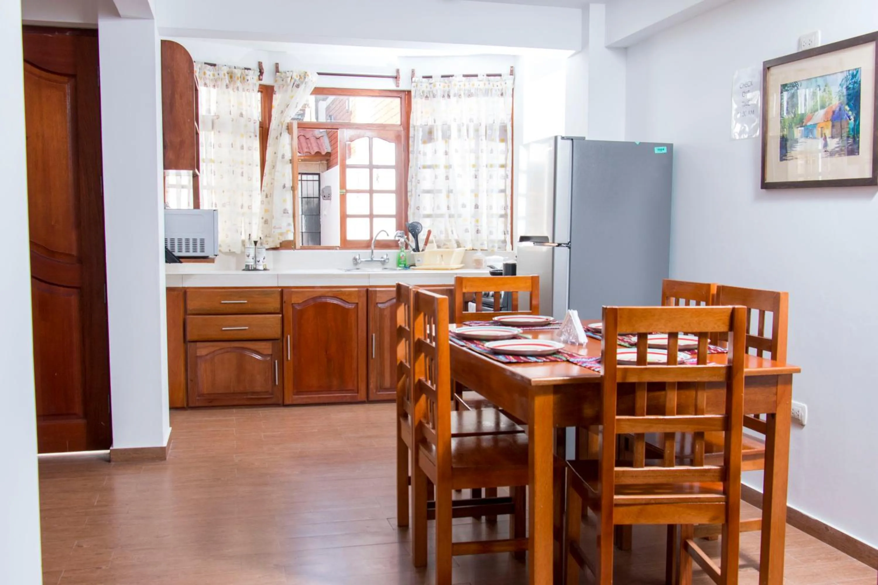 Kitchen or kitchenette in Hotel & Bungalows Villa Valencia