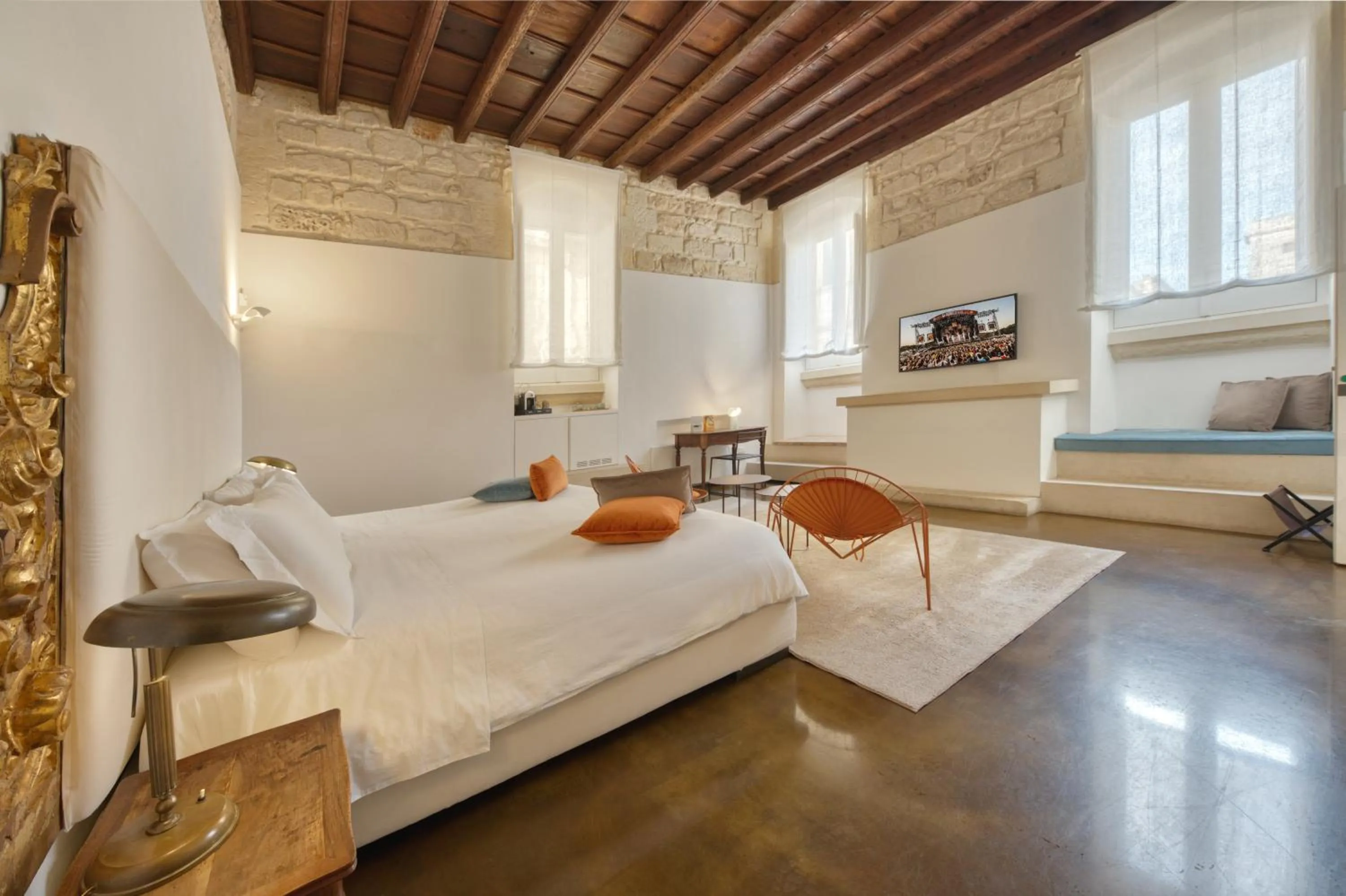 Seating area, Bed in B&B Palazzo Personè Dimora Storica