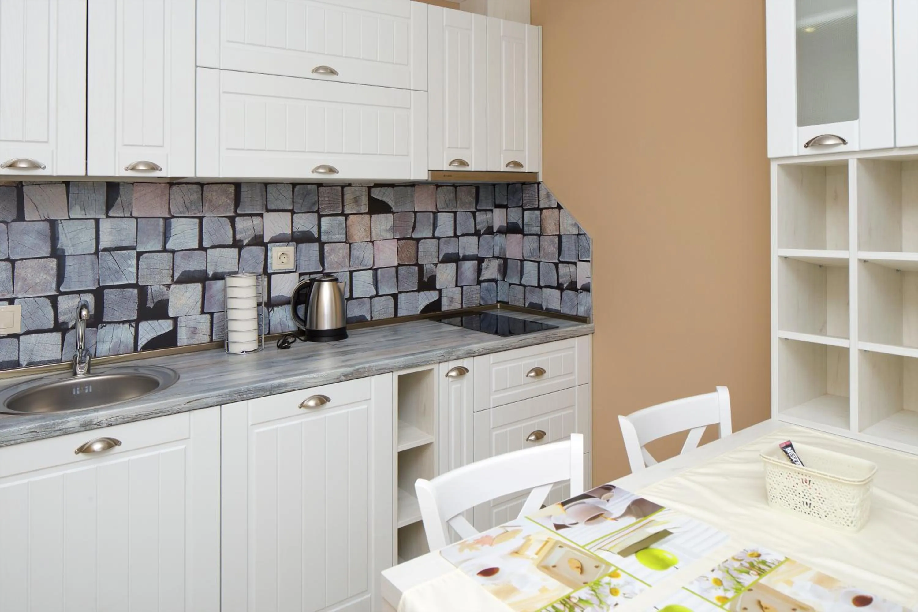 Kitchen or kitchenette in Aparthotel Paradiso