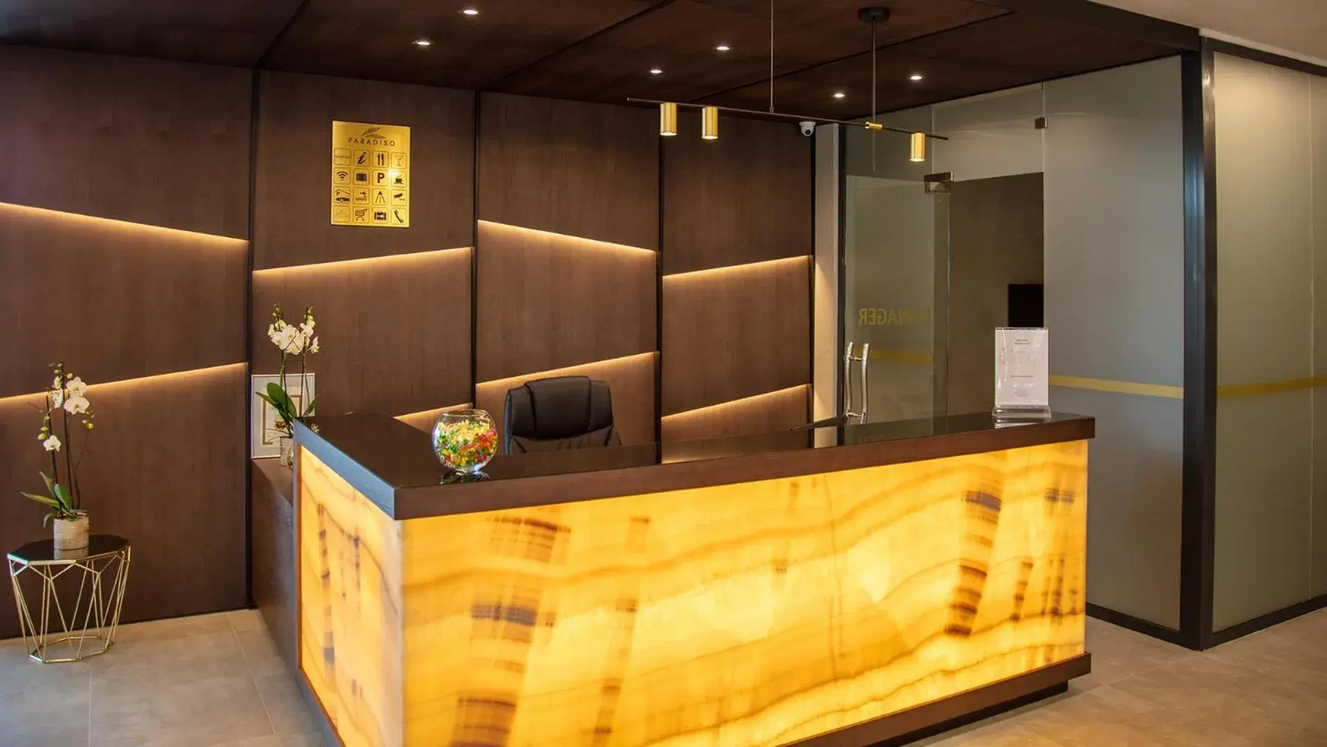 Lobby or reception in Aparthotel Paradiso Lobby or reception in Aparthotel Paradiso