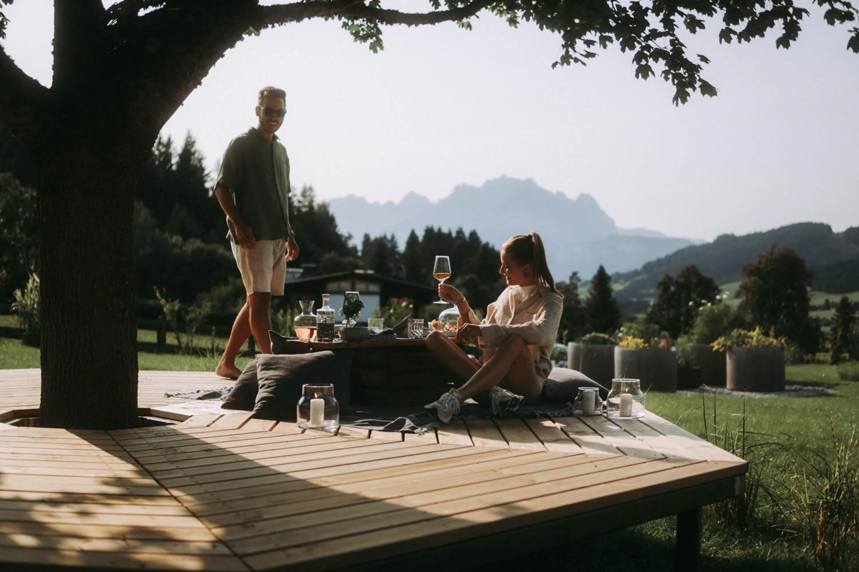 Garden in Farm Hotel Chalet Grosslehen
