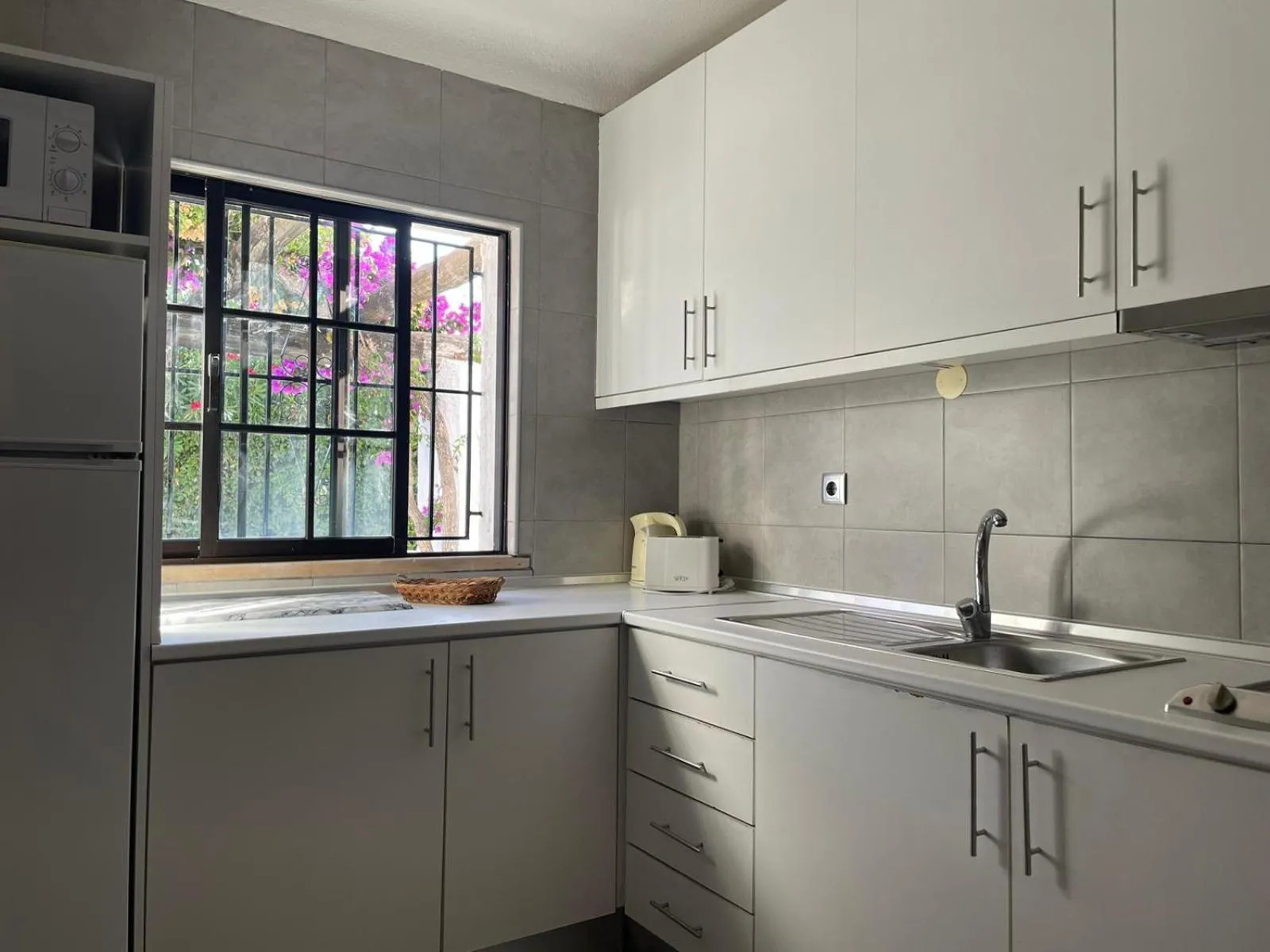 Kitchen or kitchenette in Apartamentos Honorio - Pool and Garden