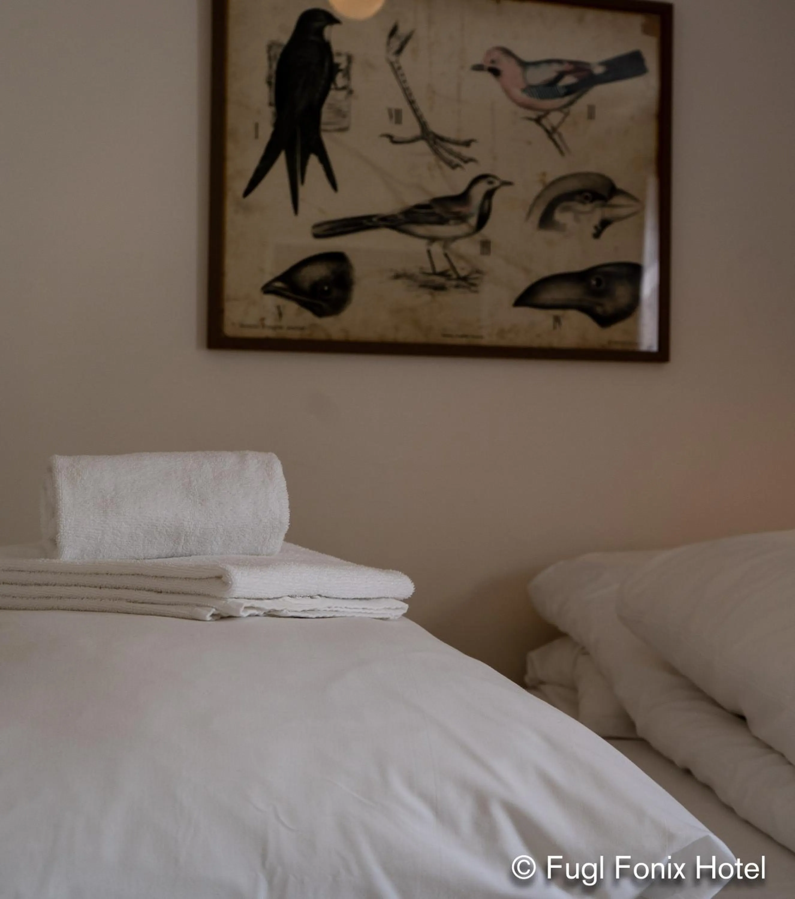 Bed in Fugl Fønix Hotel