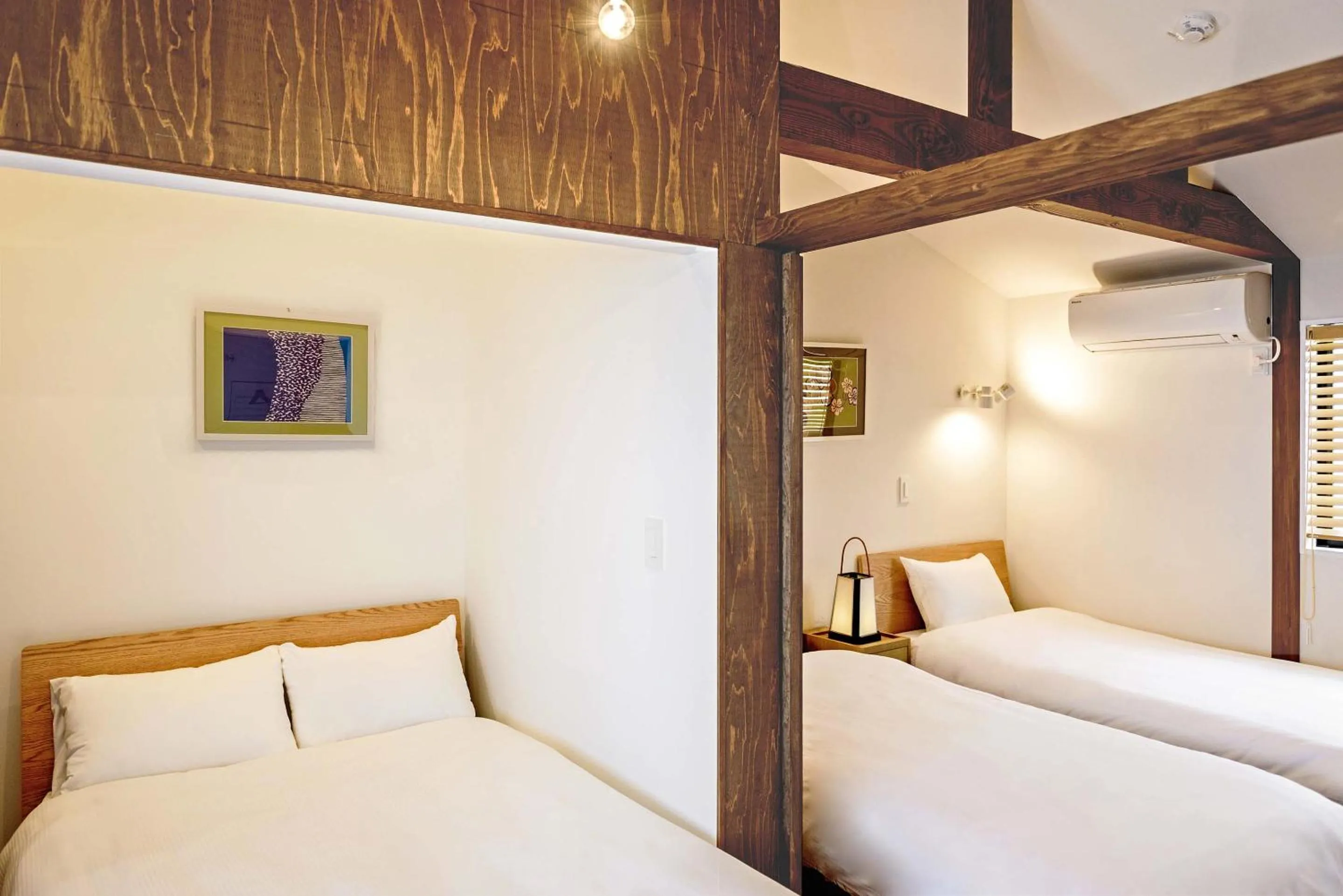 Bed in Aoshida Machiya House