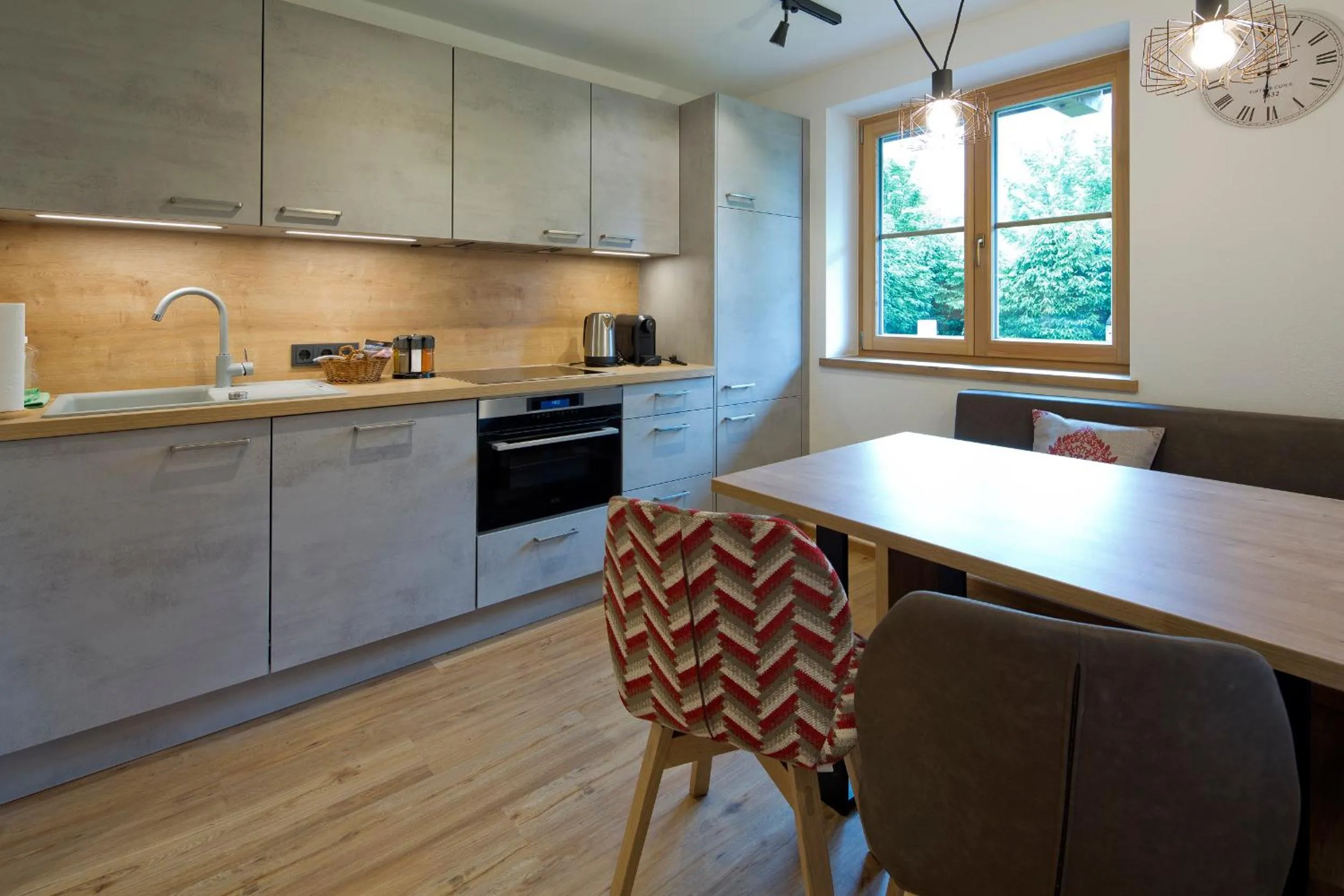 Kitchen or kitchenette in Hotel Gasthof Obermair