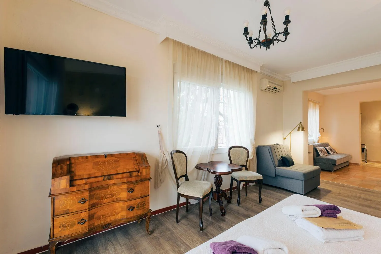 Bed in Hotel Villa Sevasti