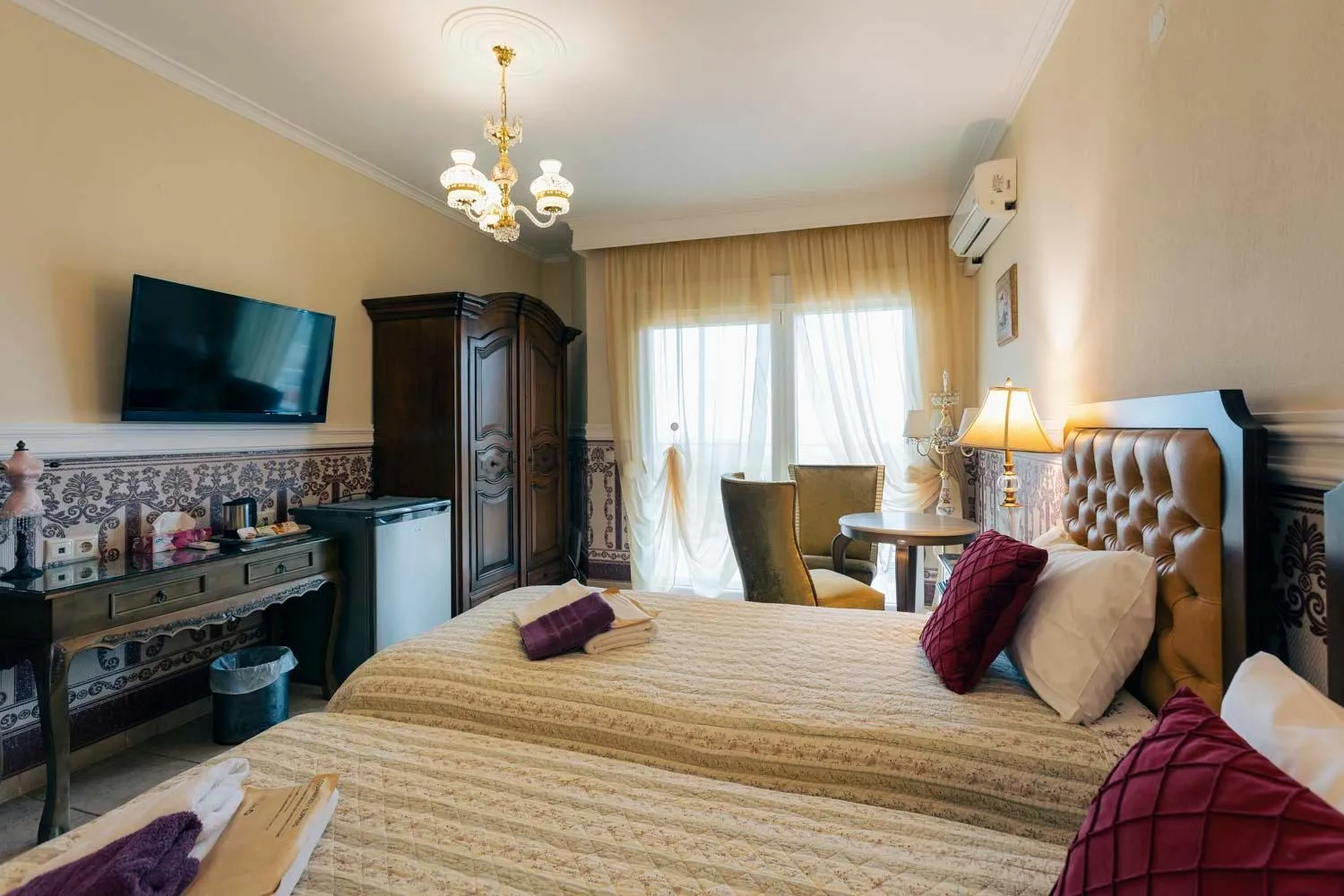 Bed in Hotel Villa Sevasti