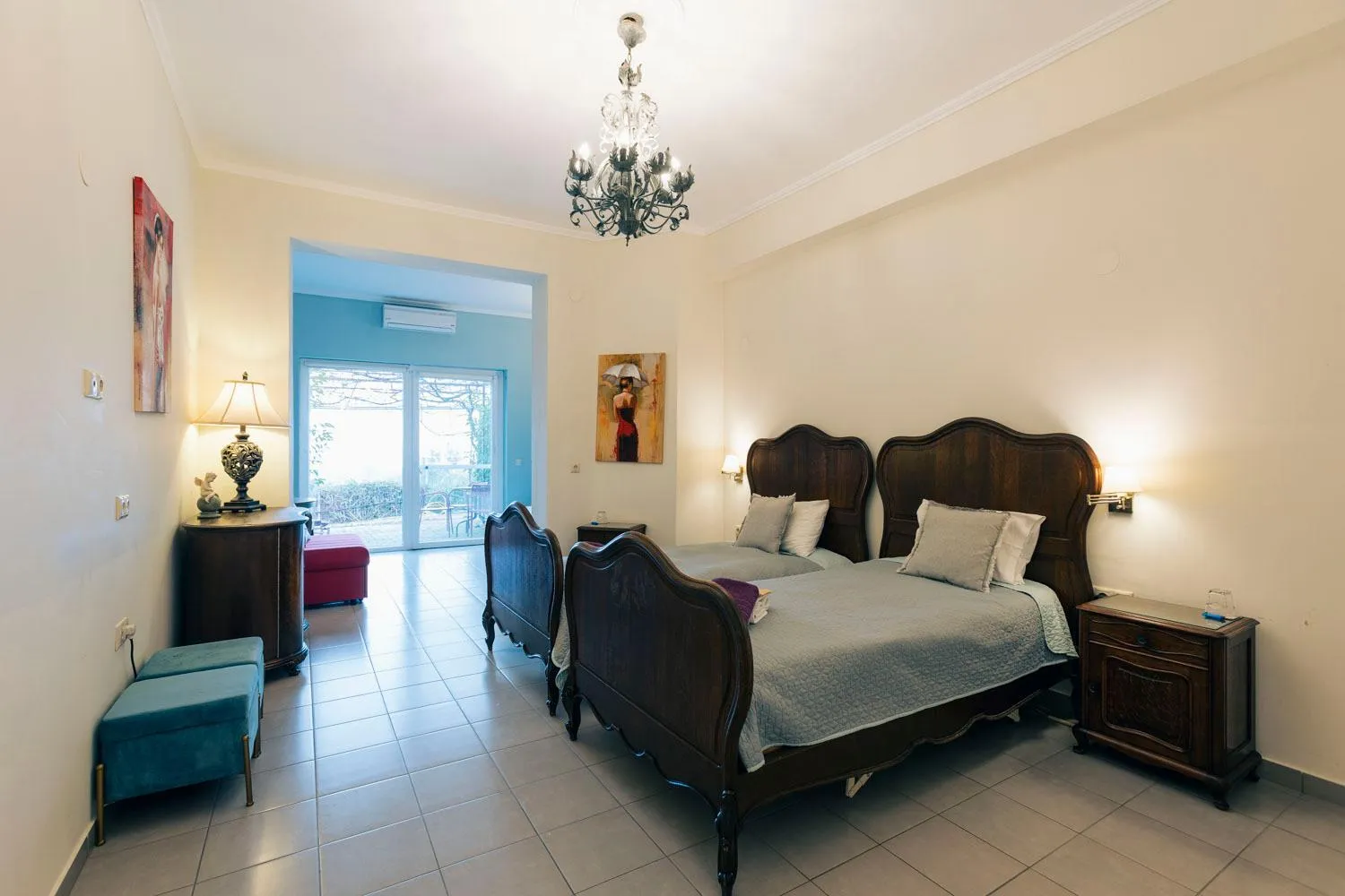 Bed in Hotel Villa Sevasti