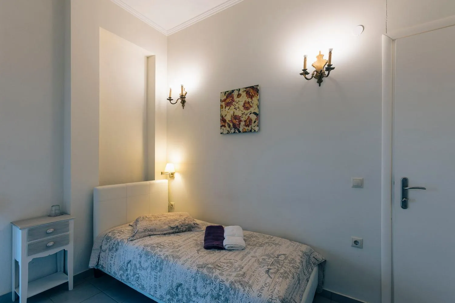 Bed in Hotel Villa Sevasti