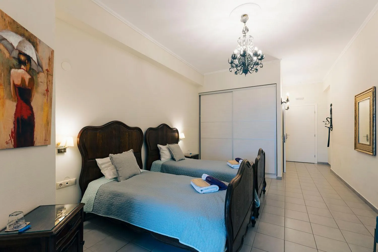 Bed in Hotel Villa Sevasti