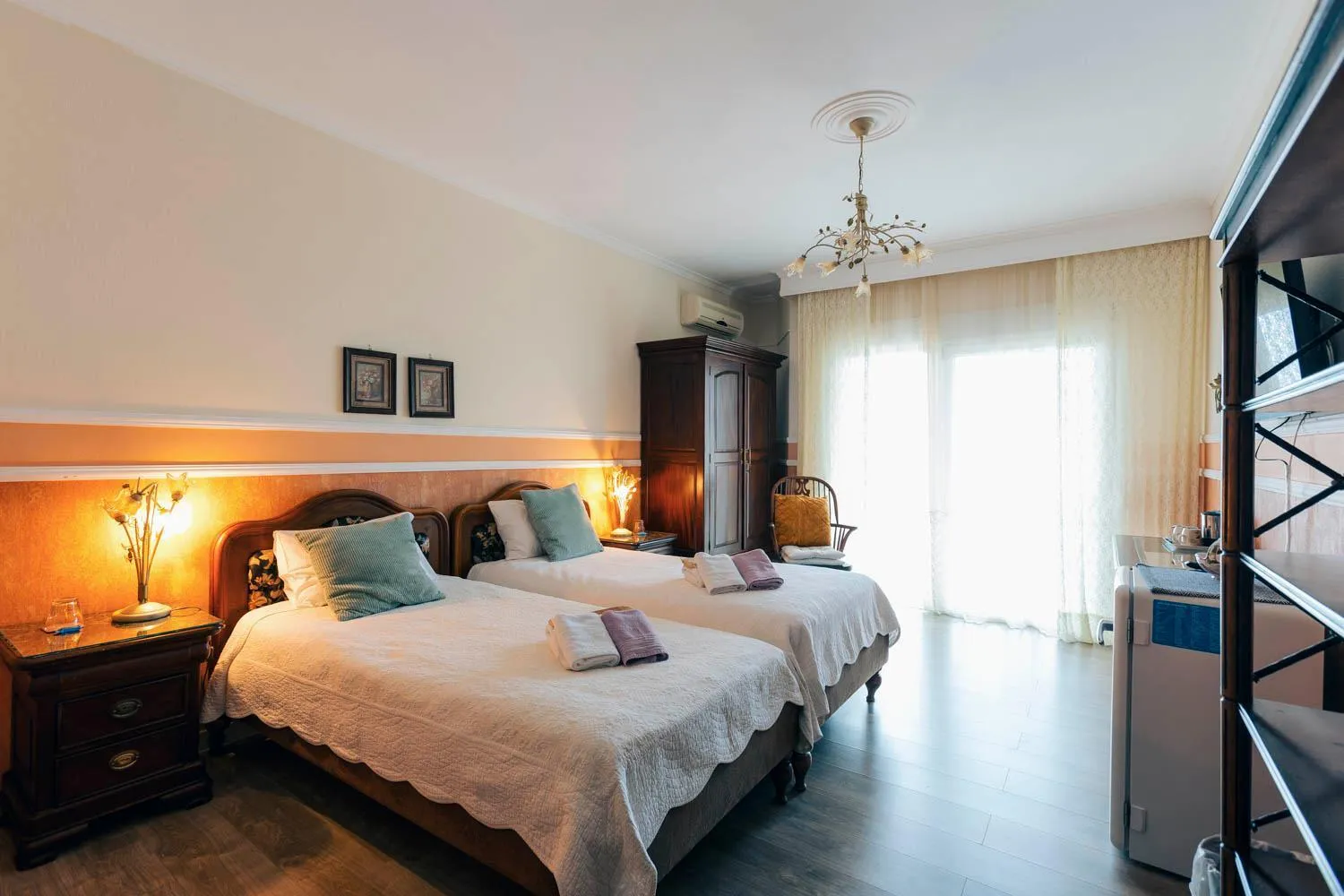 Bed in Hotel Villa Sevasti