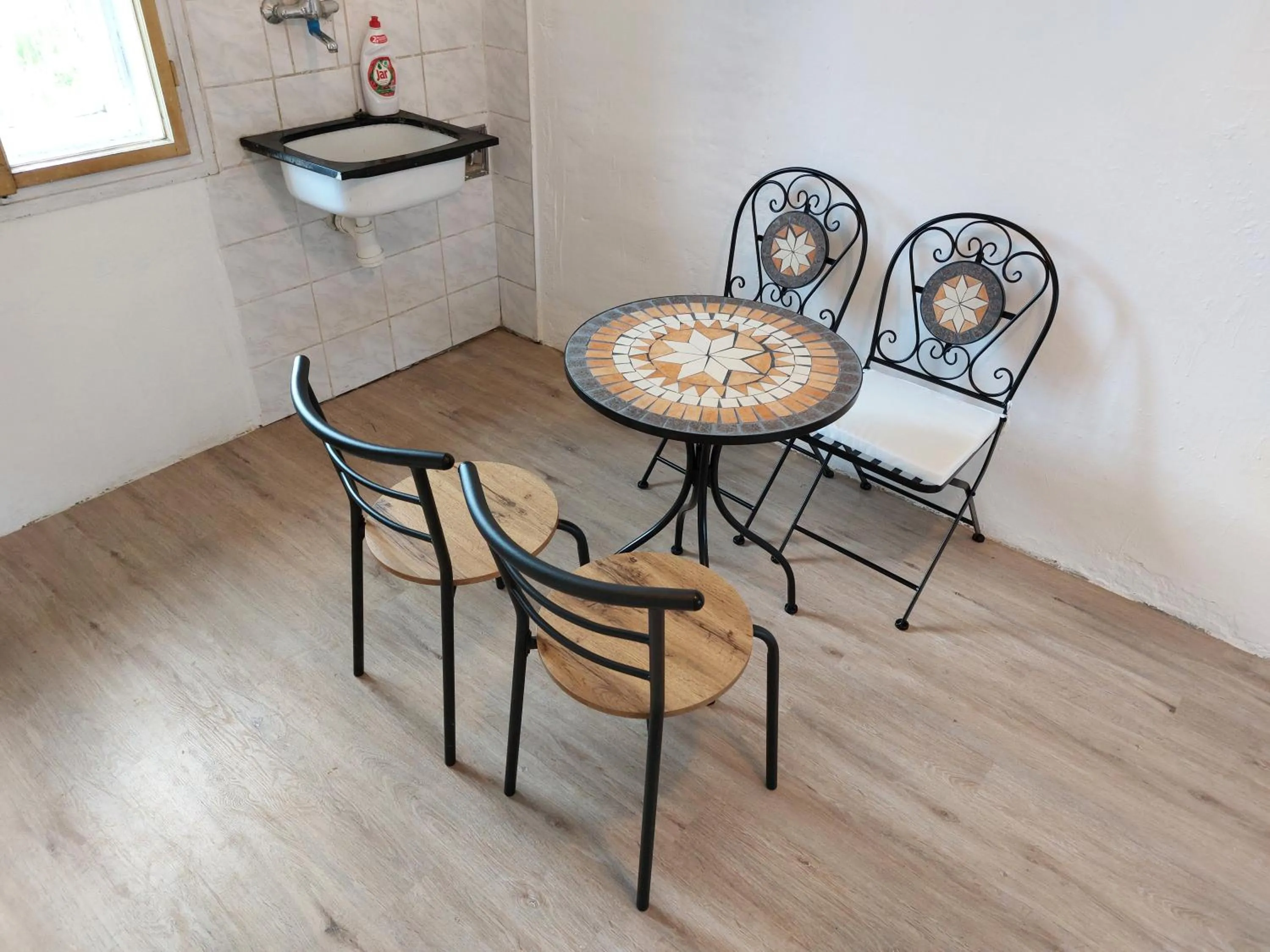 Seating area in Prague Retro Challenge and Garden