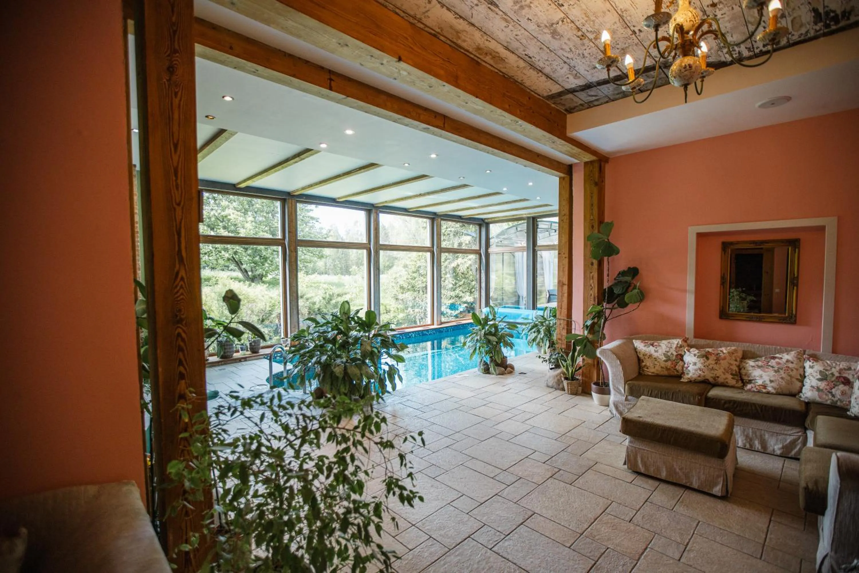 Pool view in Marcienas Muiza & SPA