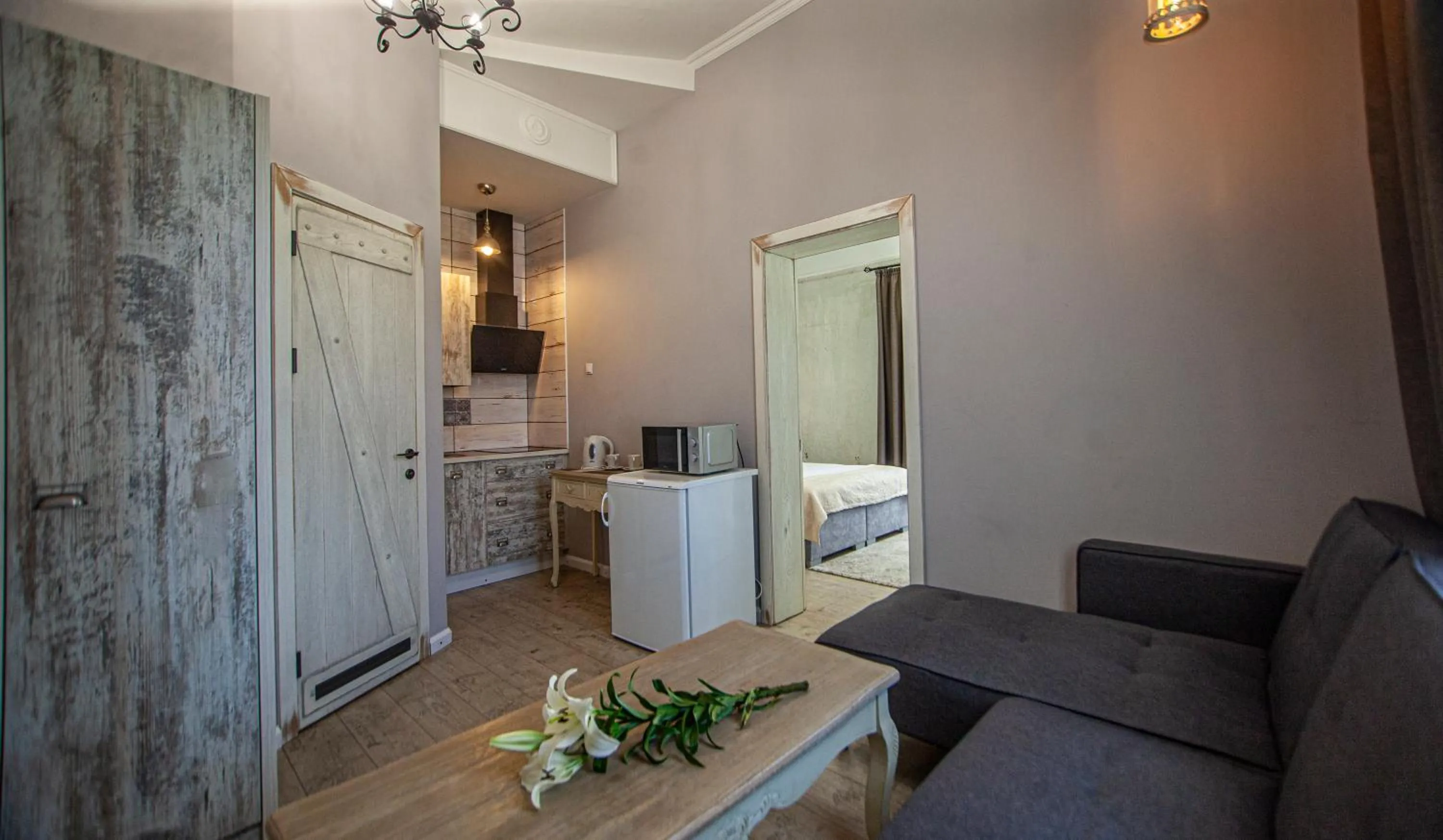 Kitchen or kitchenette in Biplan Hotel