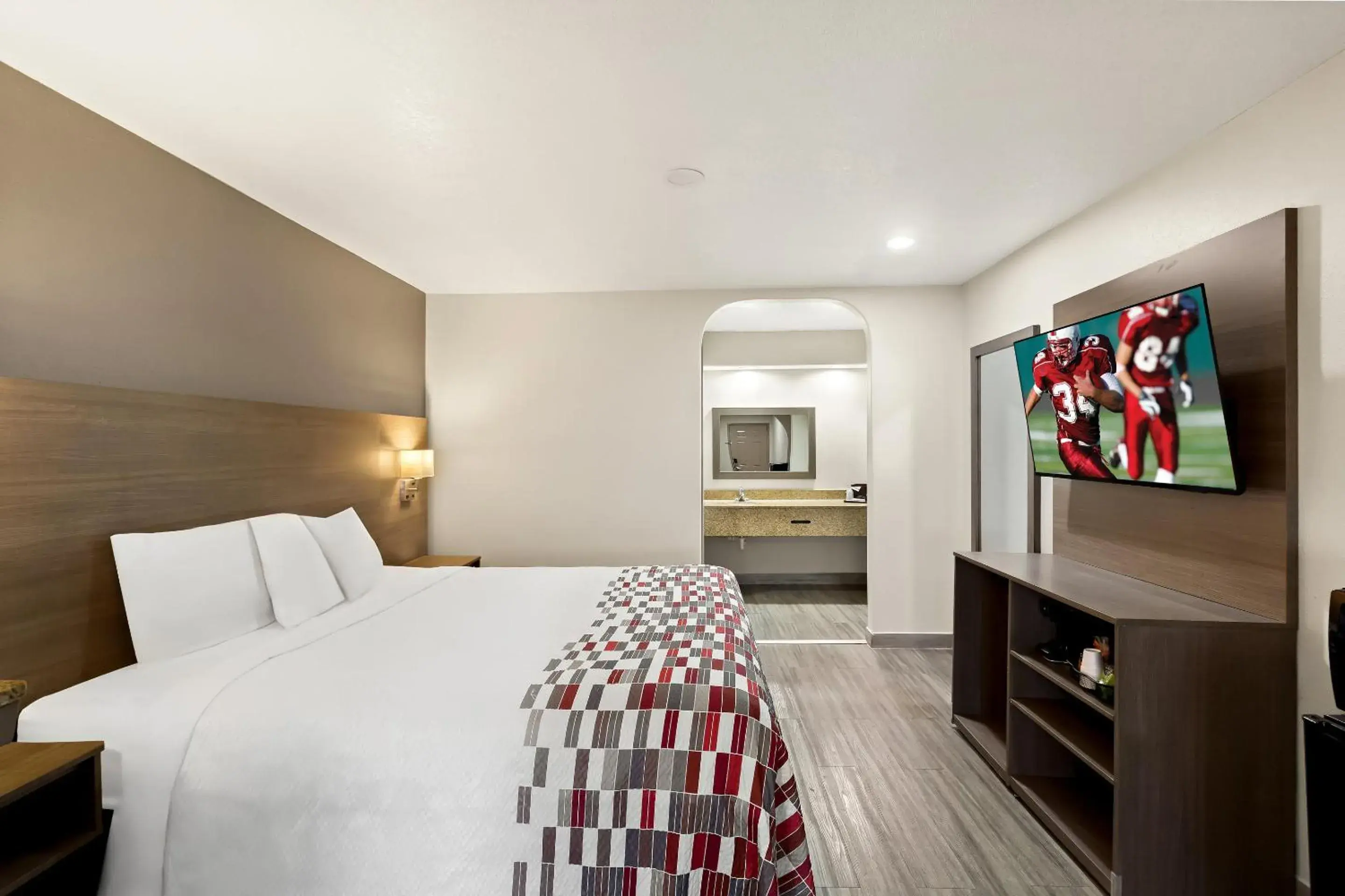 Bedroom, Bed in Red Roof Inn Stafford, TX Bedroom, Bed in Red Roof Inn Stafford, TX