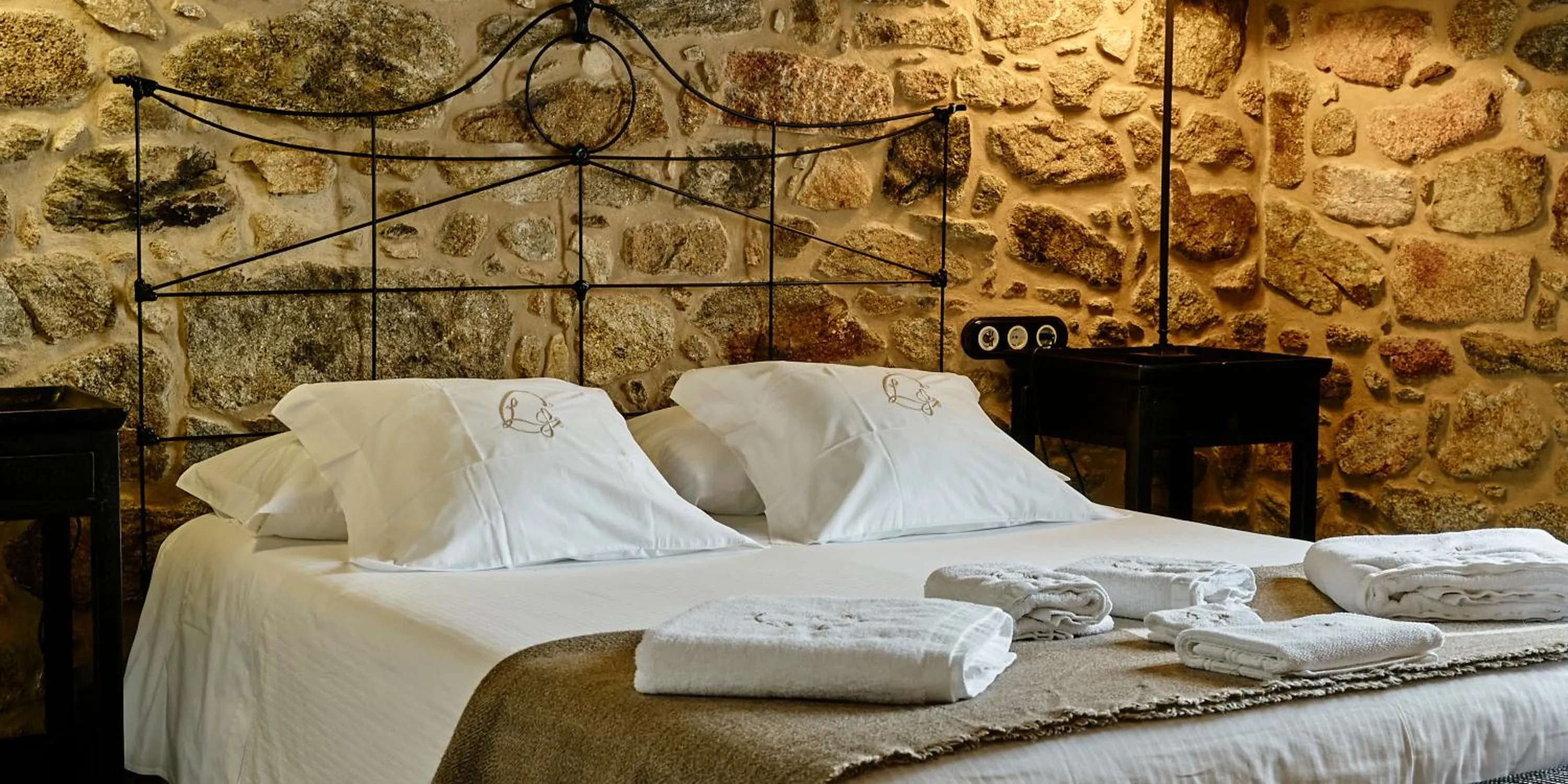 Bed in Hotel Rustico Lugar Do Cotariño