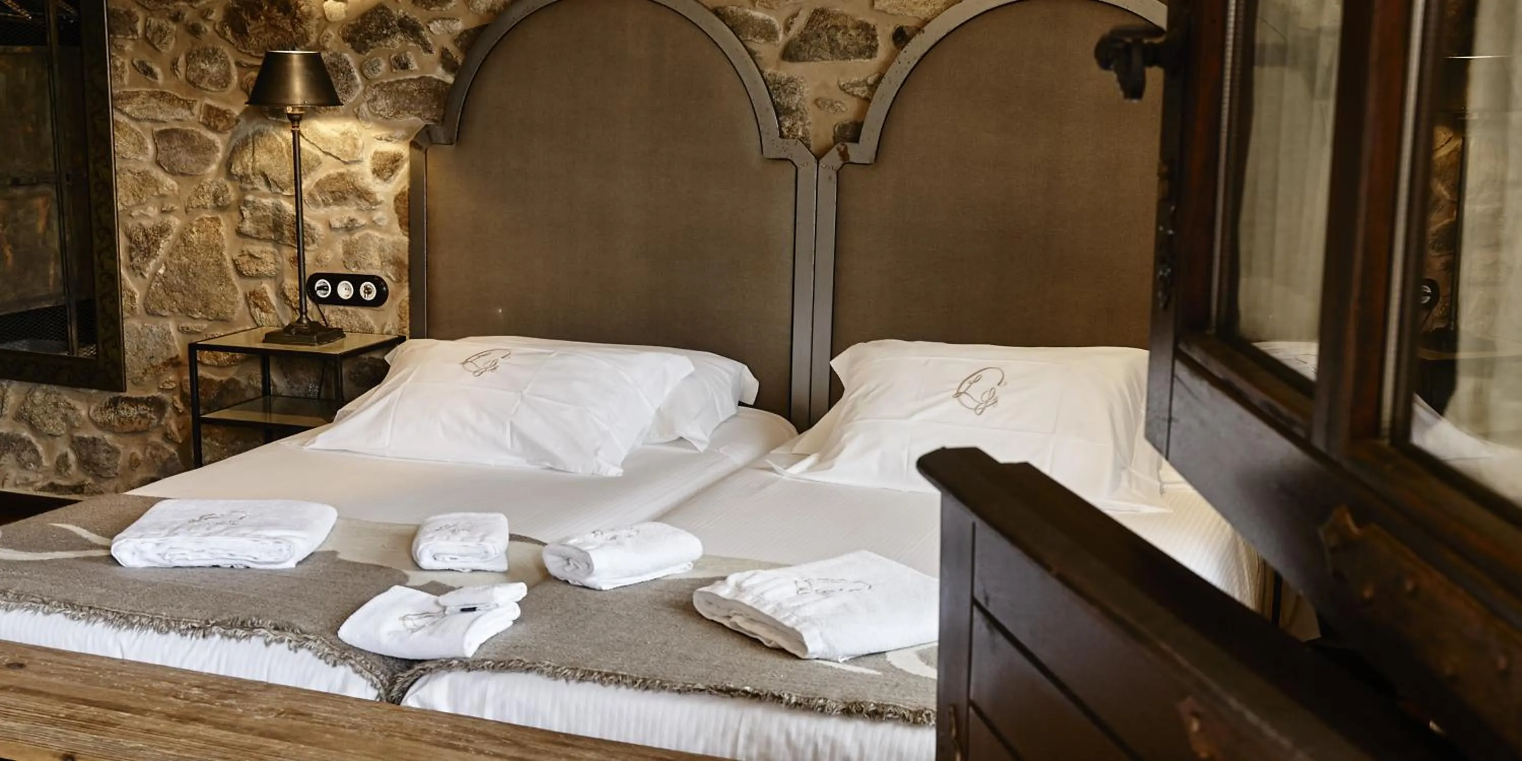 Bed in Hotel Rustico Lugar Do Cotariño