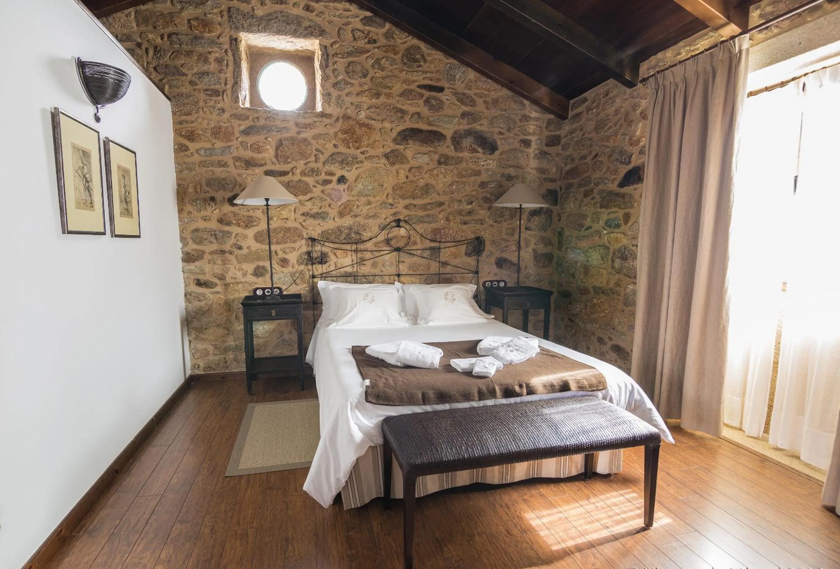 Bed in Hotel Rustico Lugar Do Cotariño