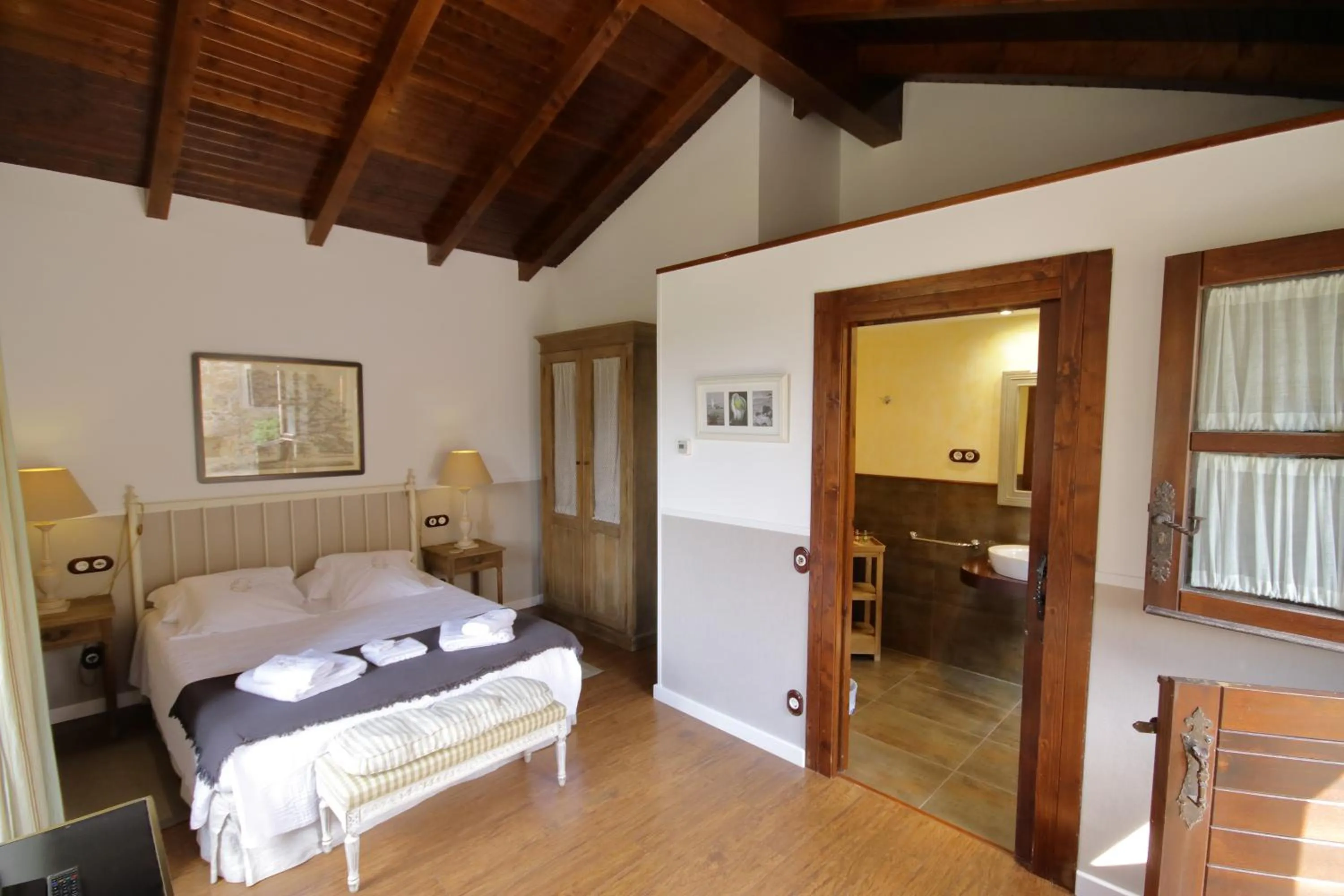 Bed in Hotel Rustico Lugar Do Cotariño