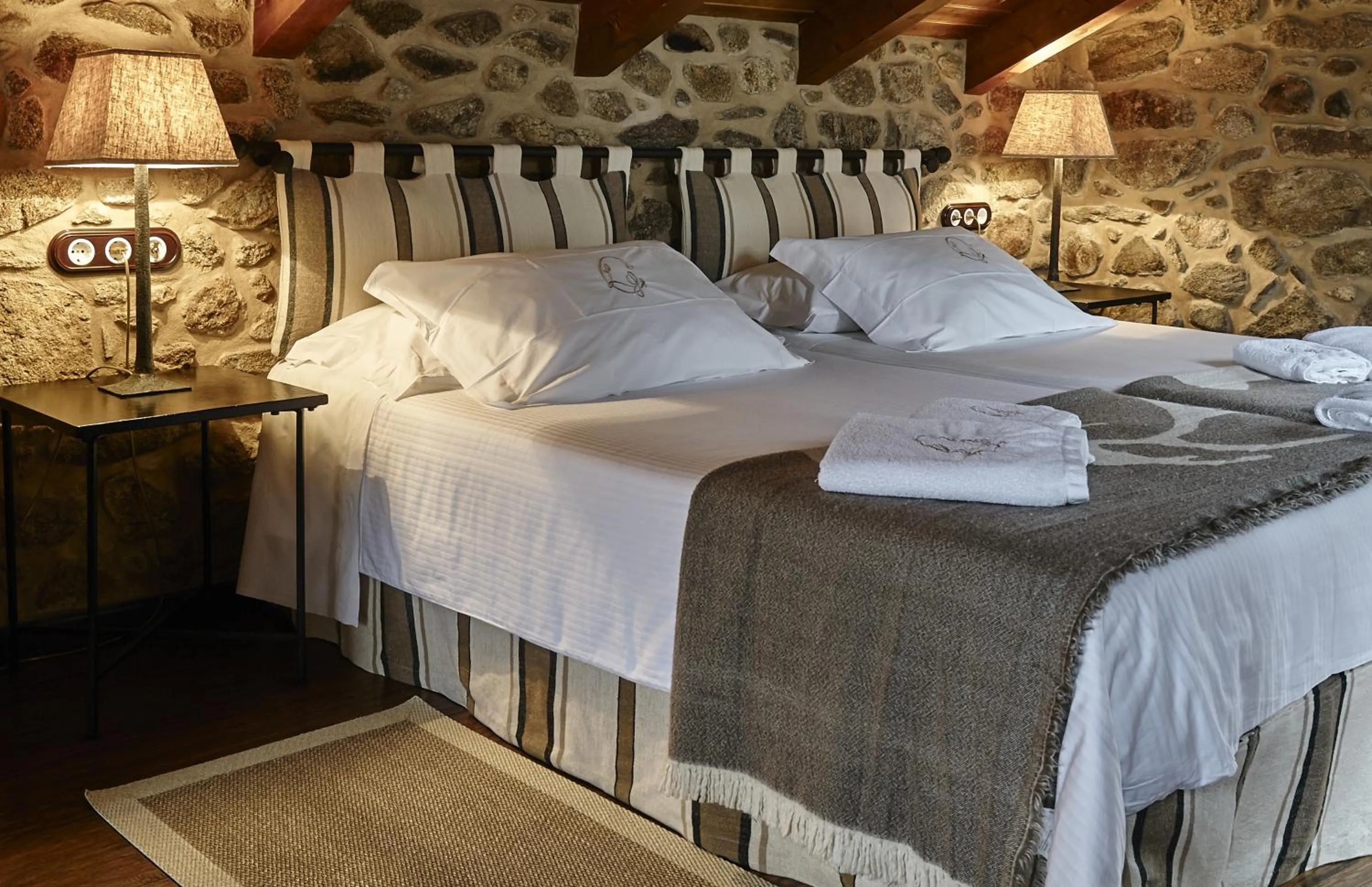 Bed in Hotel Rustico Lugar Do Cotariño