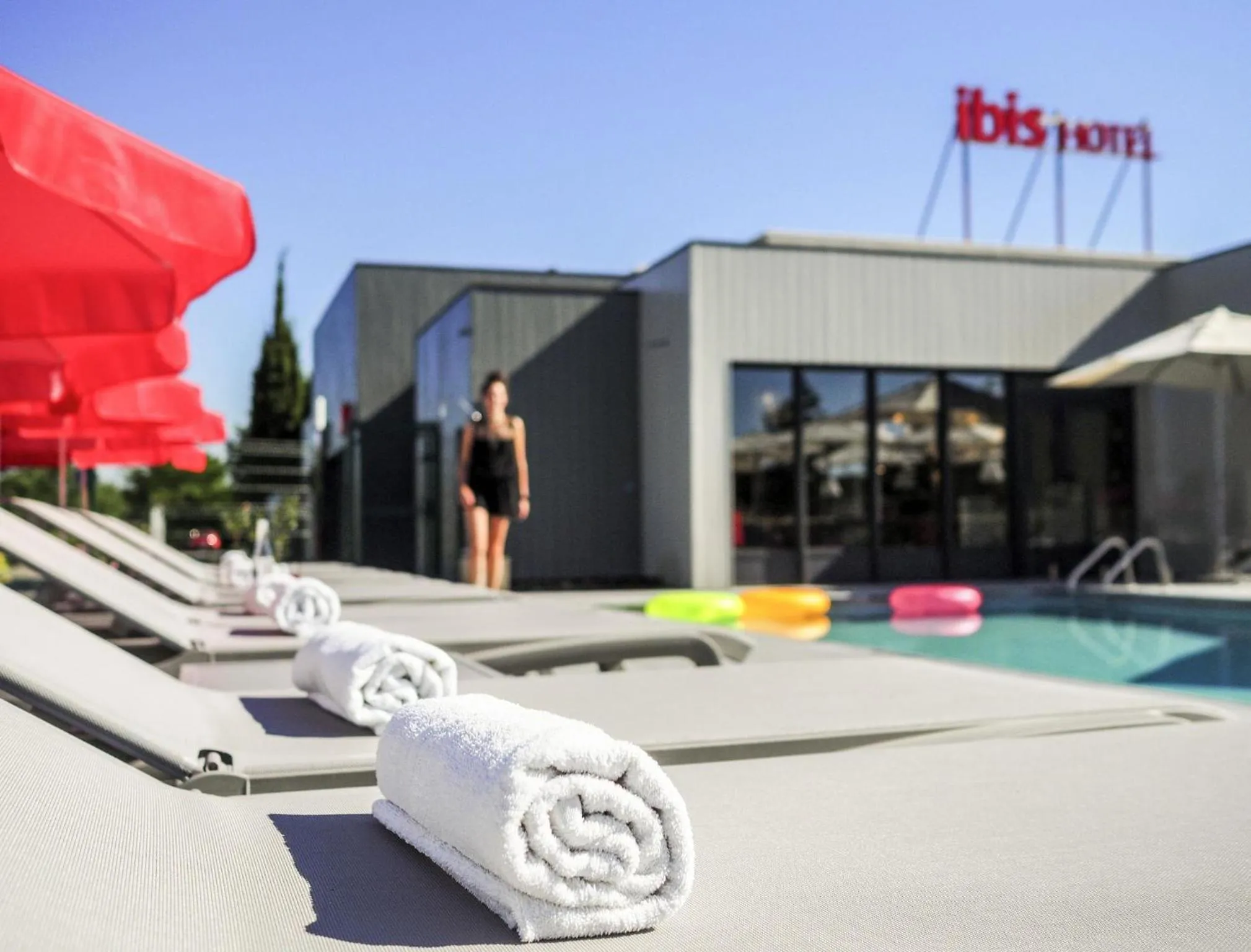 Pool view in ibis Orange Centre
