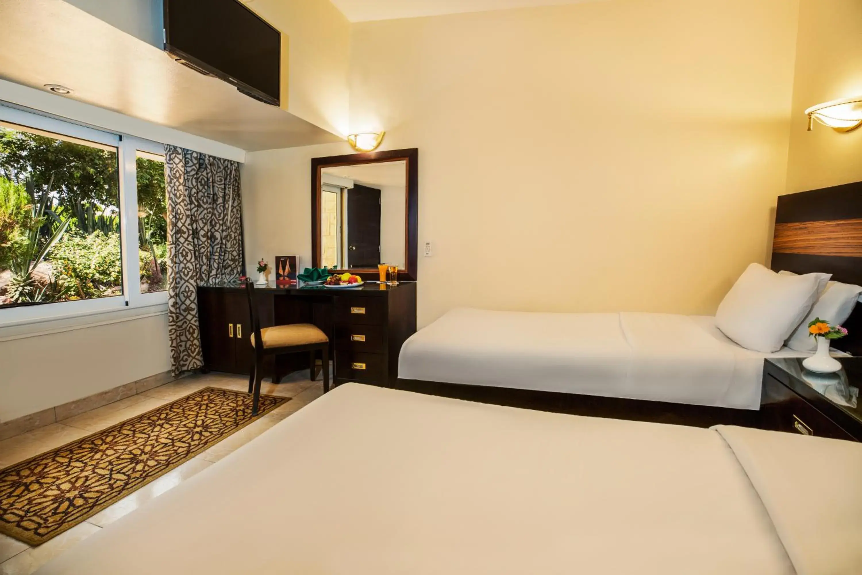 Bed in Obelisk Nile Hotel Aswan Bed in Obelisk Nile Hotel Aswan