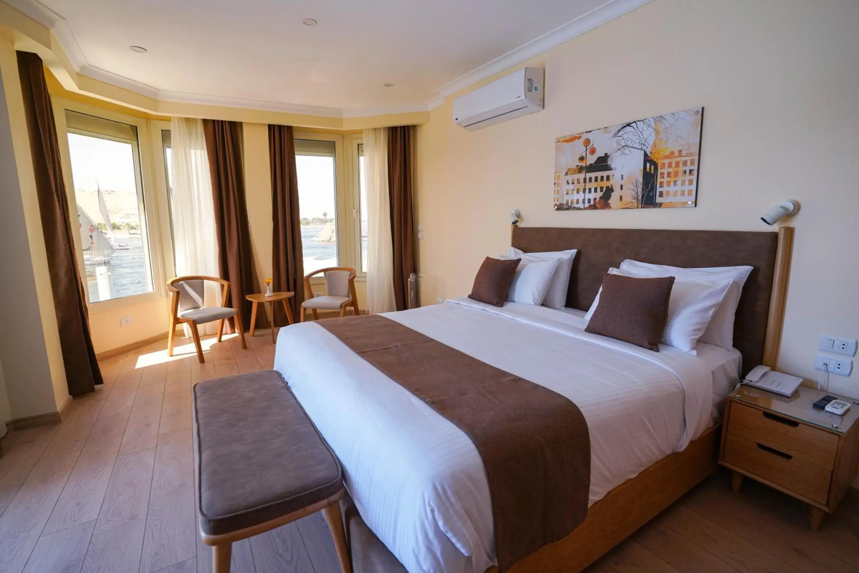 Bed in Obelisk Nile Hotel Aswan Bed in Obelisk Nile Hotel Aswan