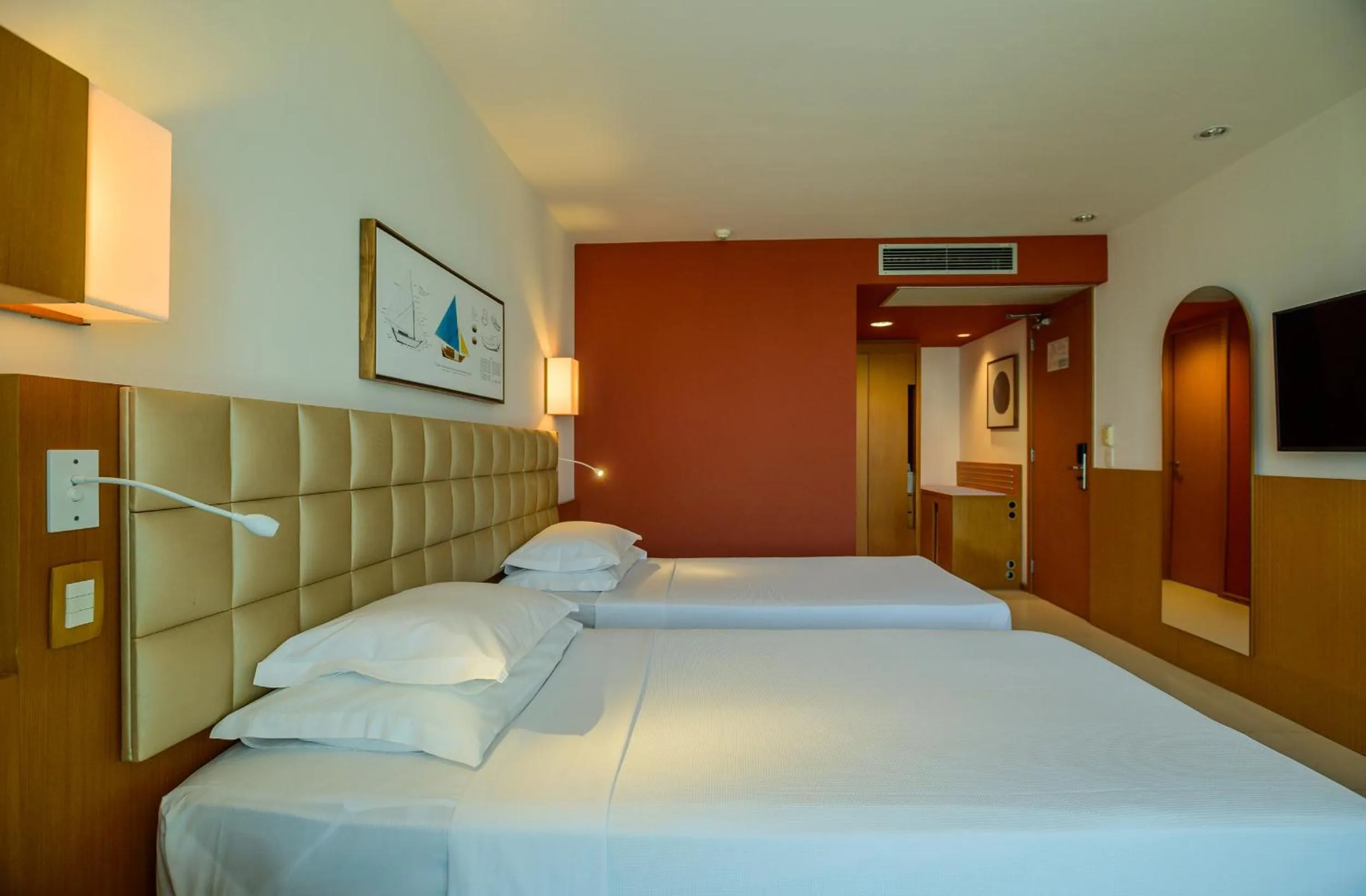 Bed in Hotel Luzeiros São Luis