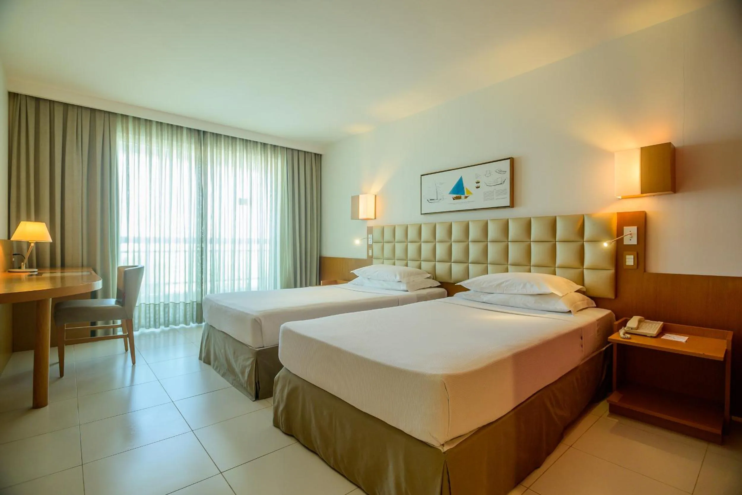 Bed in Hotel Luzeiros São Luis