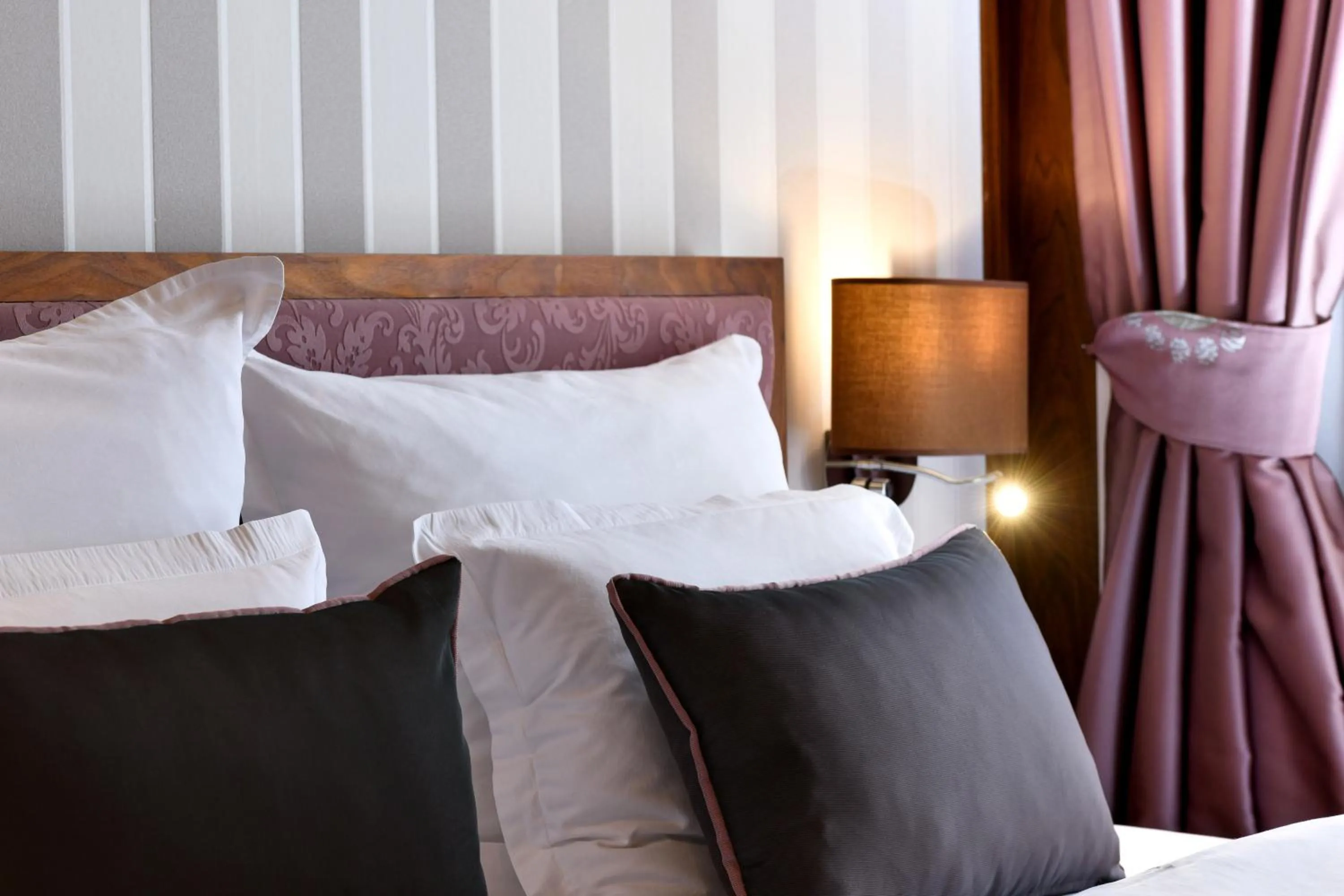 Decorative detail, Bed in Heritage Hotel Krone