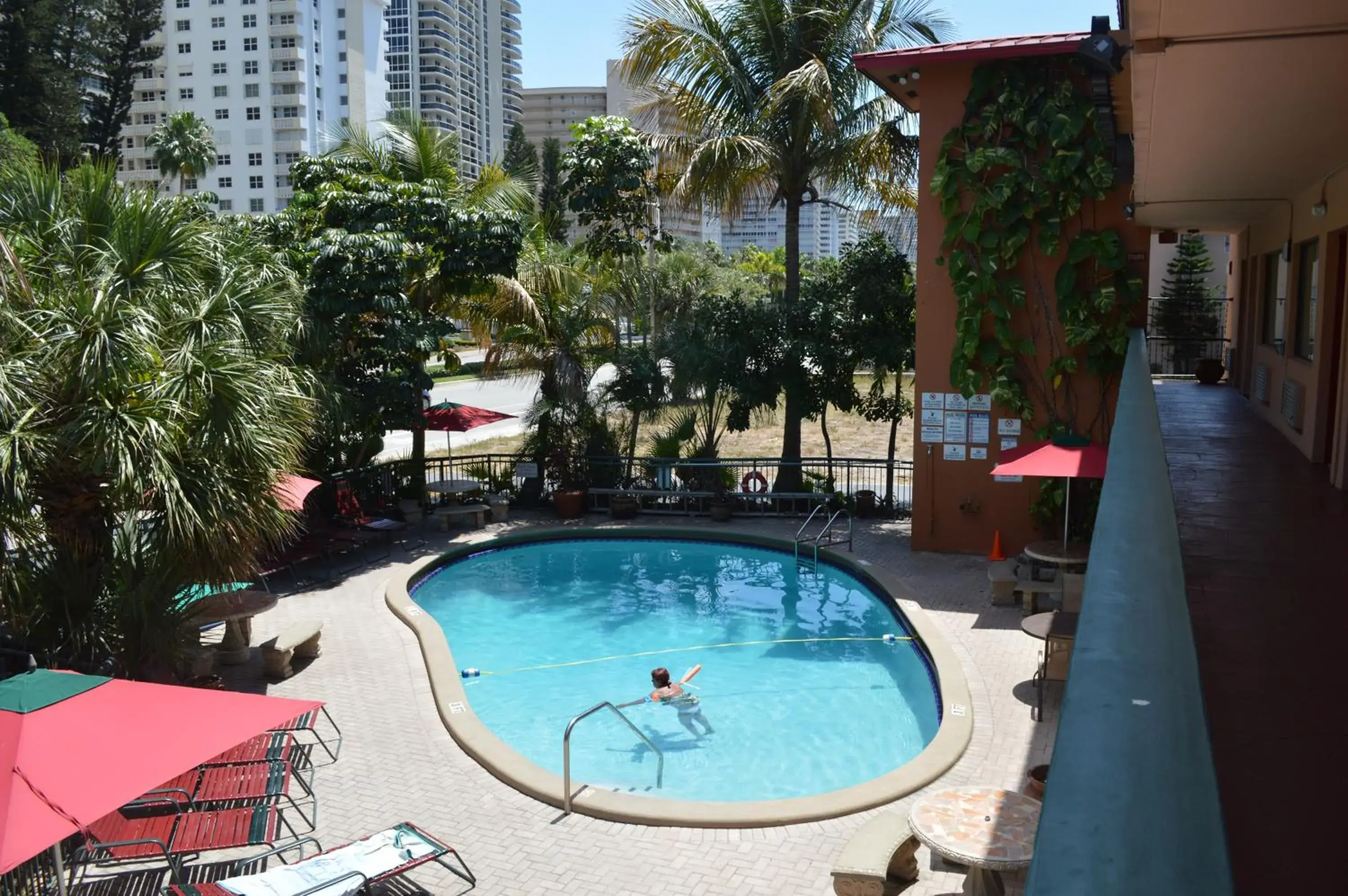 Pool view in Ft. Lauderdale Beach Resort Hotel Pool view in Ft. Lauderdale Beach Resort Hotel