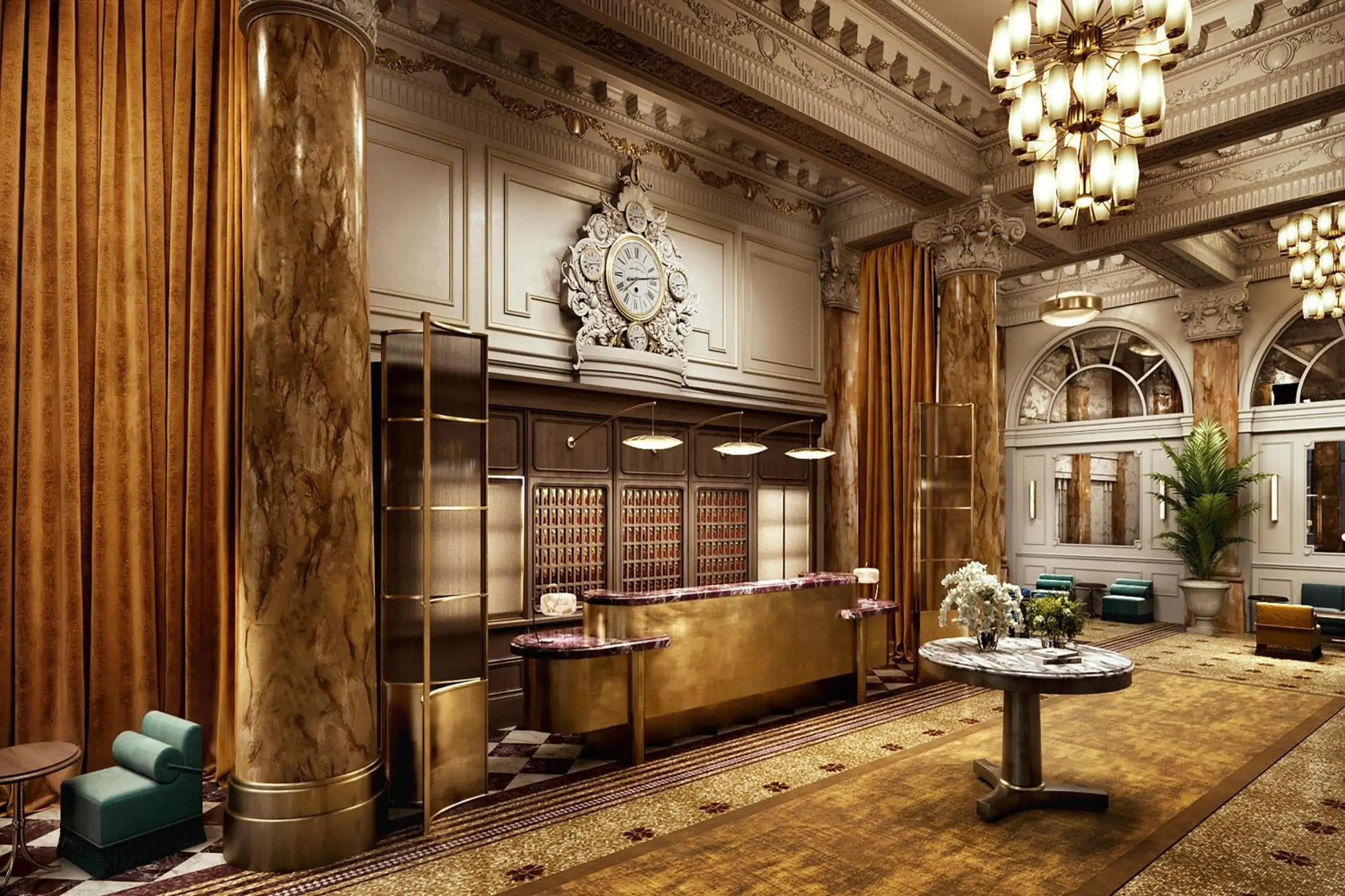 Lobby or reception in The Bellevue Hotel, in the Unbound Collection by Hyatt Lobby or reception in The Bellevue Hotel, in the Unbound Collection by Hyatt