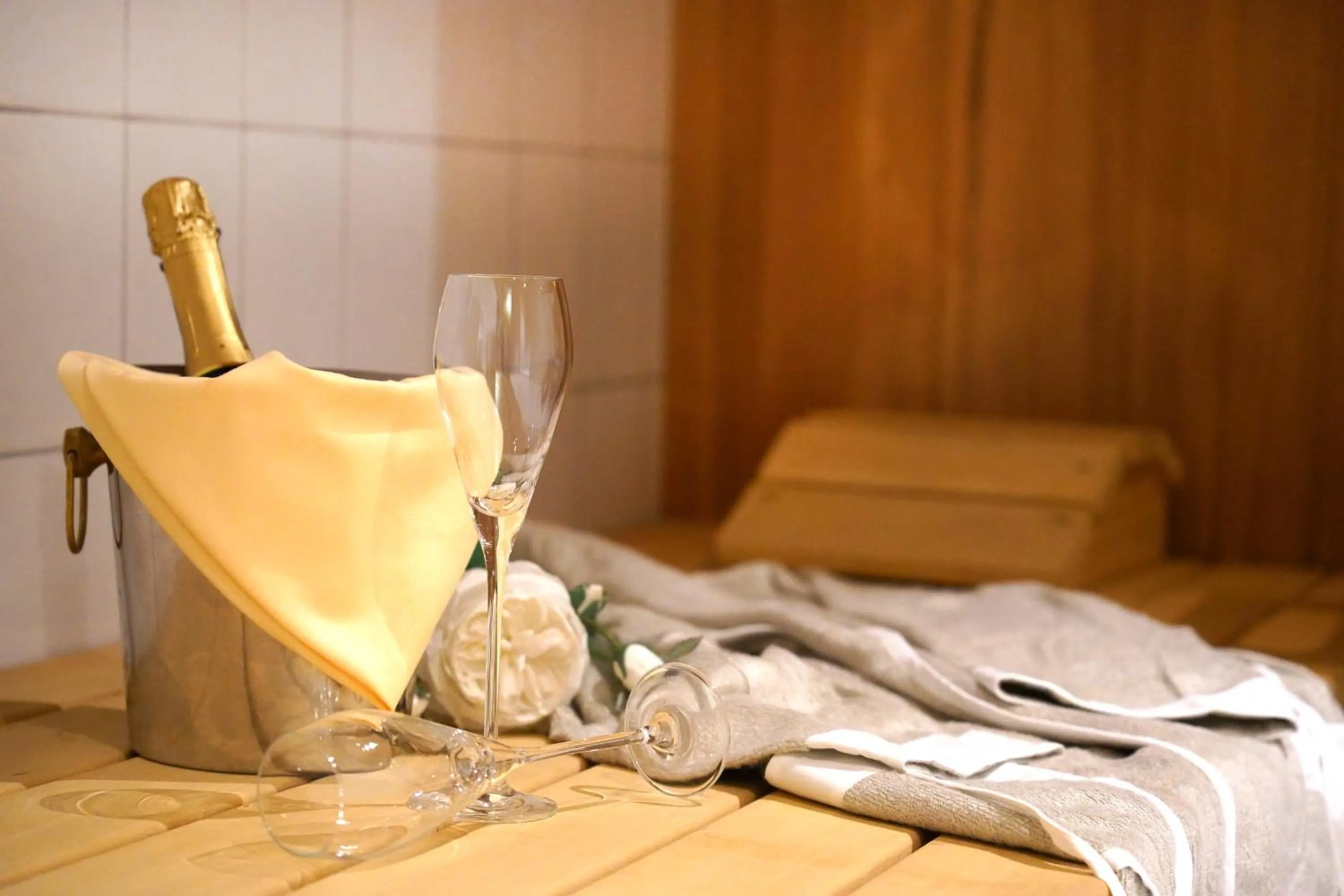 Sauna, Bed in Häuser der Villa Italia