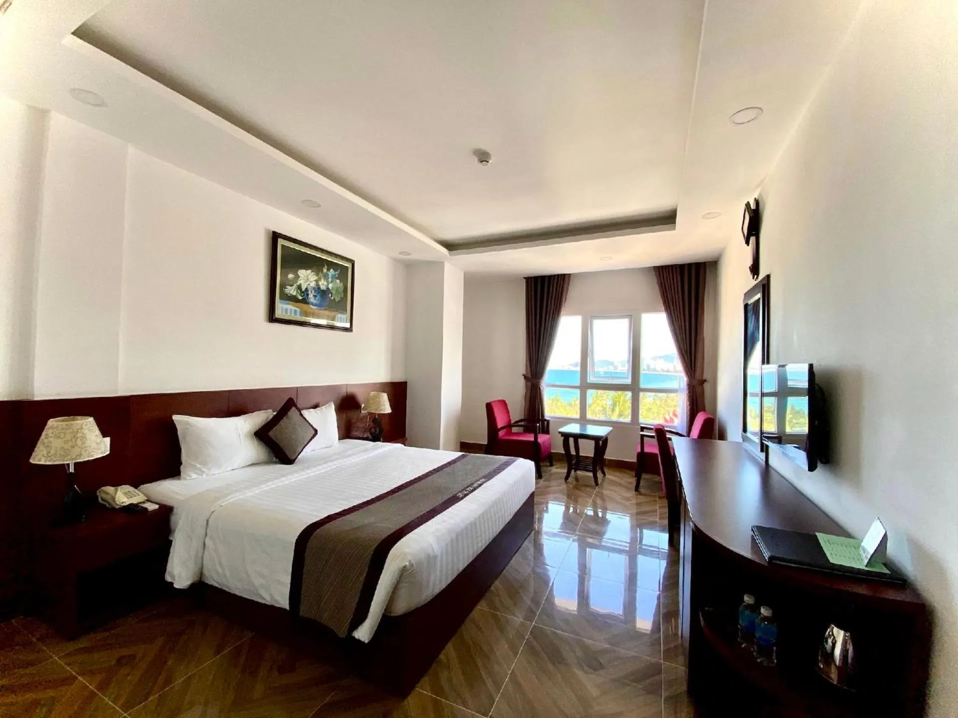 View (from property/room), Bed in Gem Nha Trang Hotel