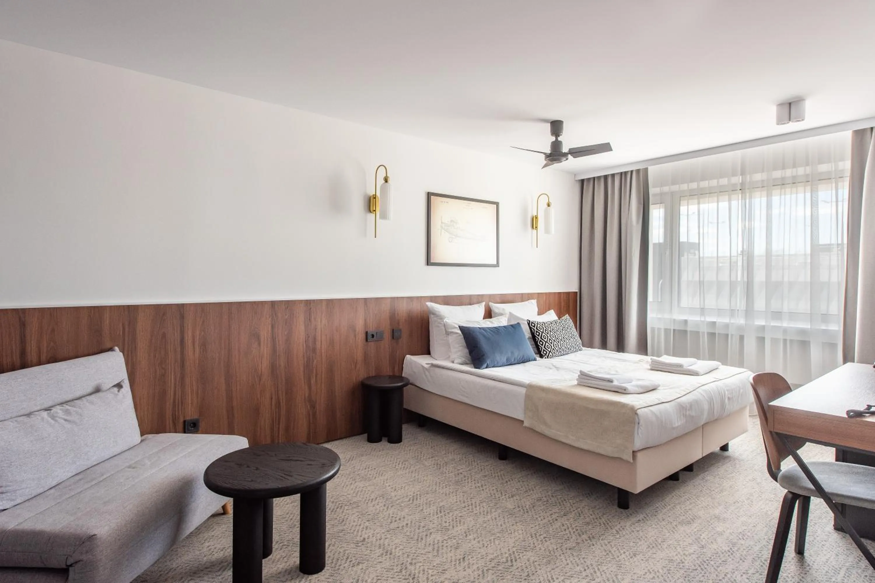 Bed in AIRINN Vilnius Airport Hotel RENOVATED 2025