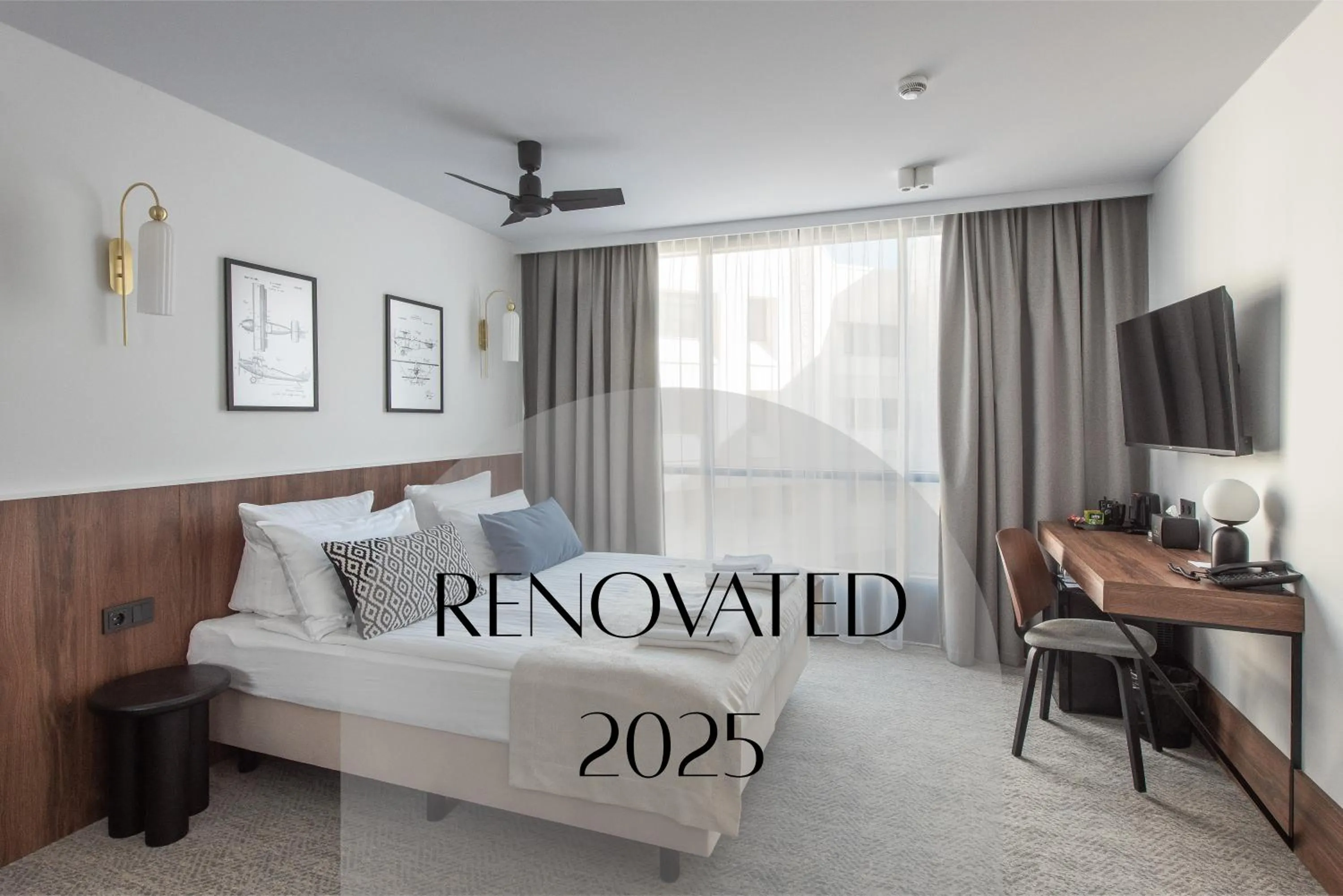 Photo of the whole room, Bed in AIRINN Vilnius Airport Hotel RENOVATED 2025