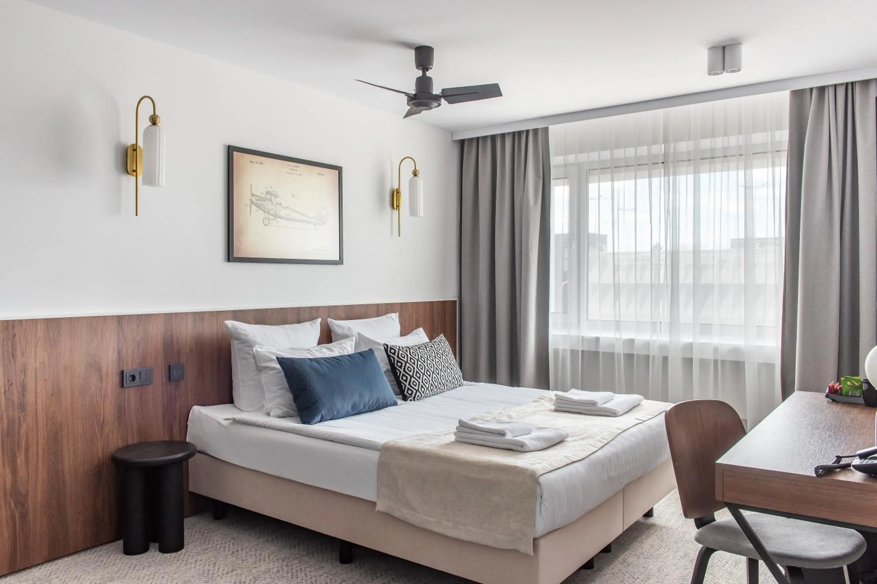 Bed in AIRINN Vilnius Airport Hotel RENOVATED 2025