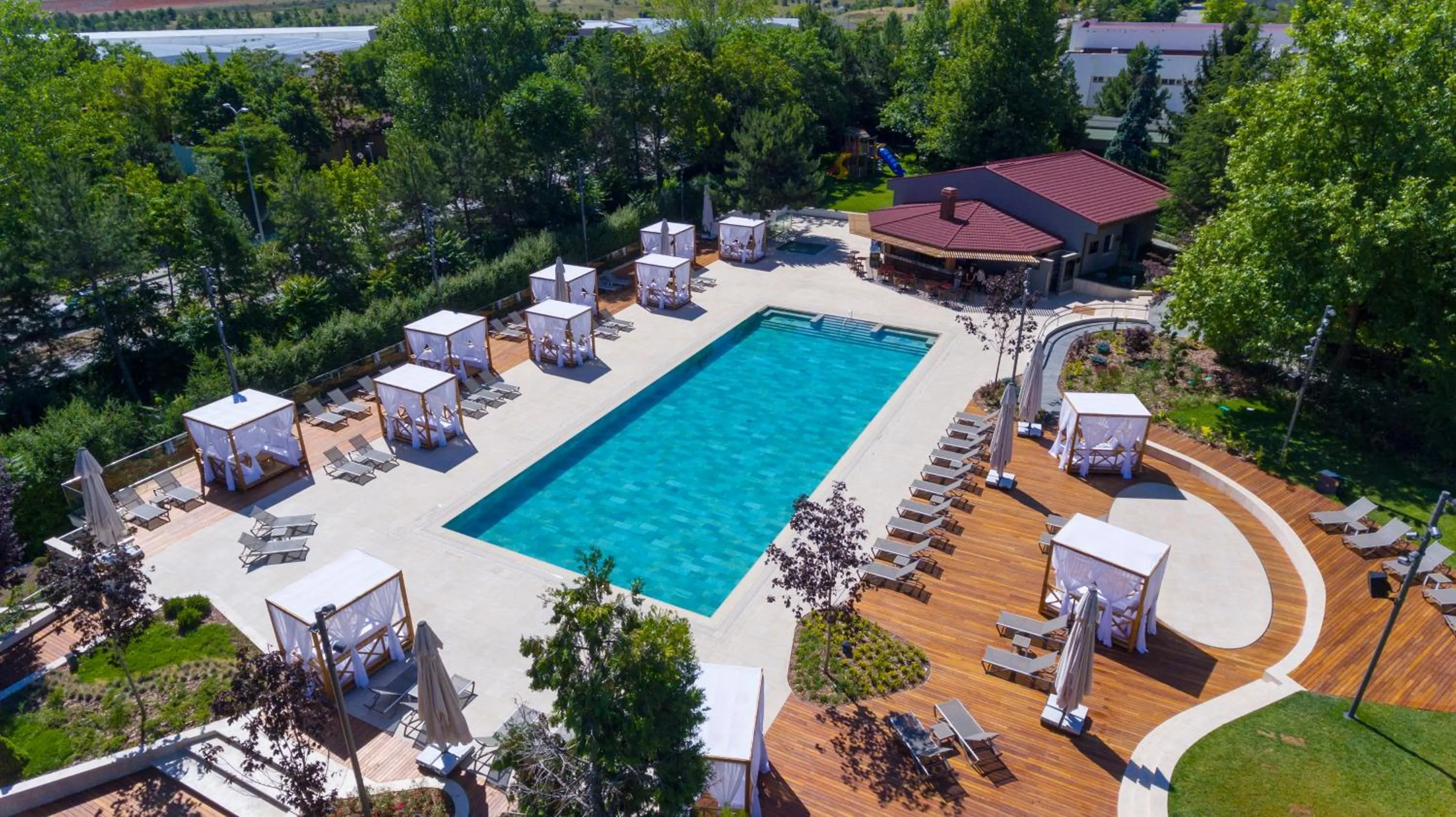 Pool view in Bilkent Hotel and Conference Center