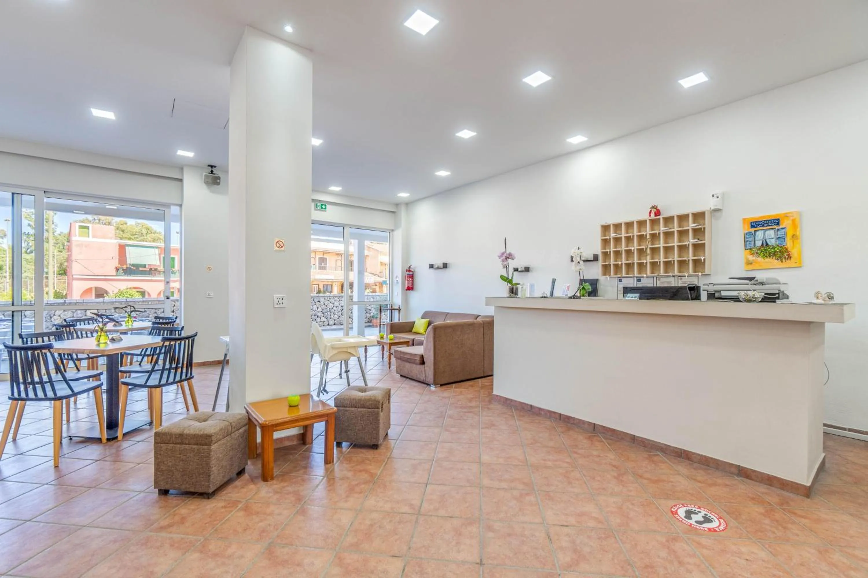 Lobby or reception in Angela Hotel & Apartments