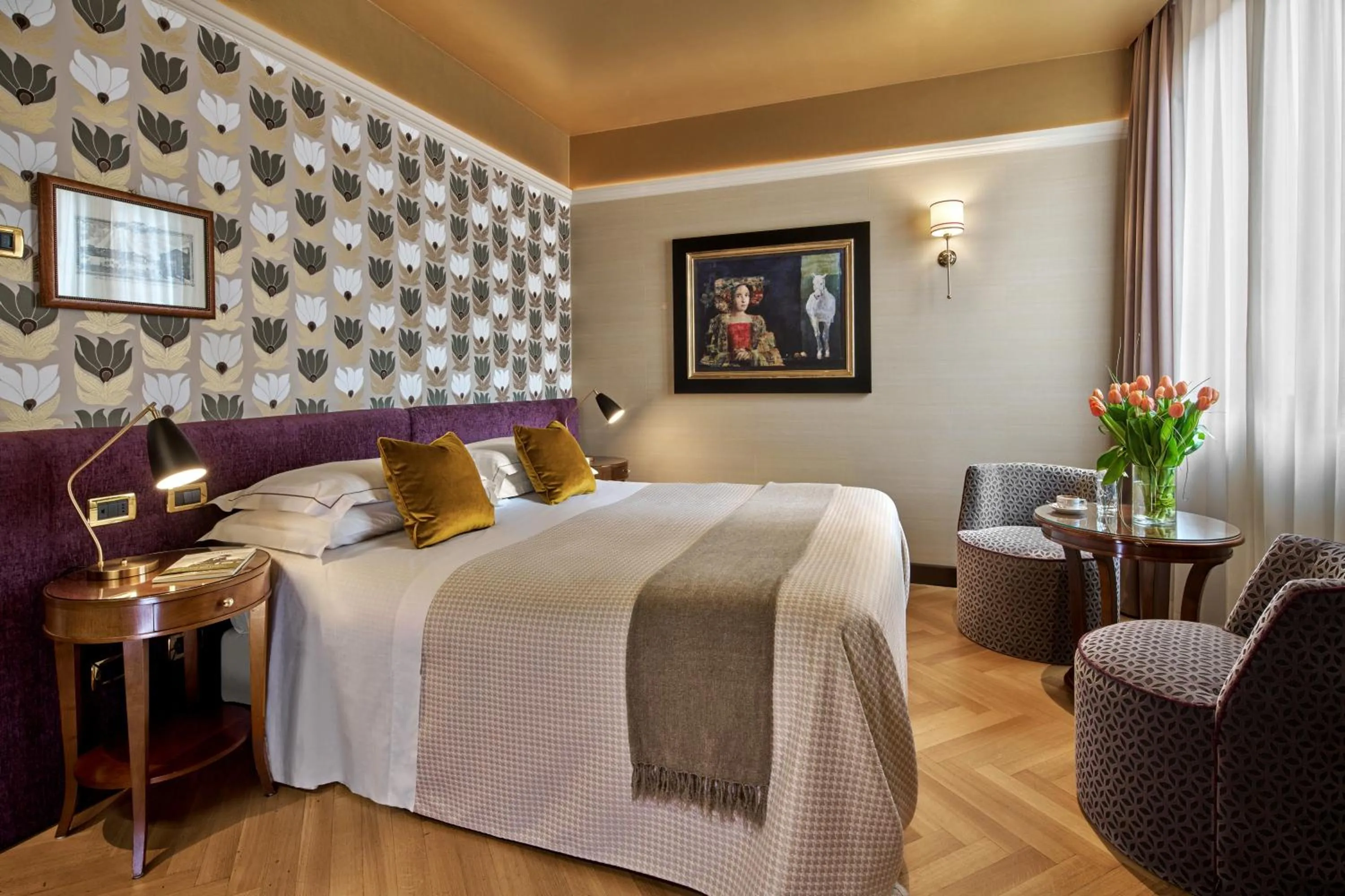 Bedroom, Bed in Hotel Accademia